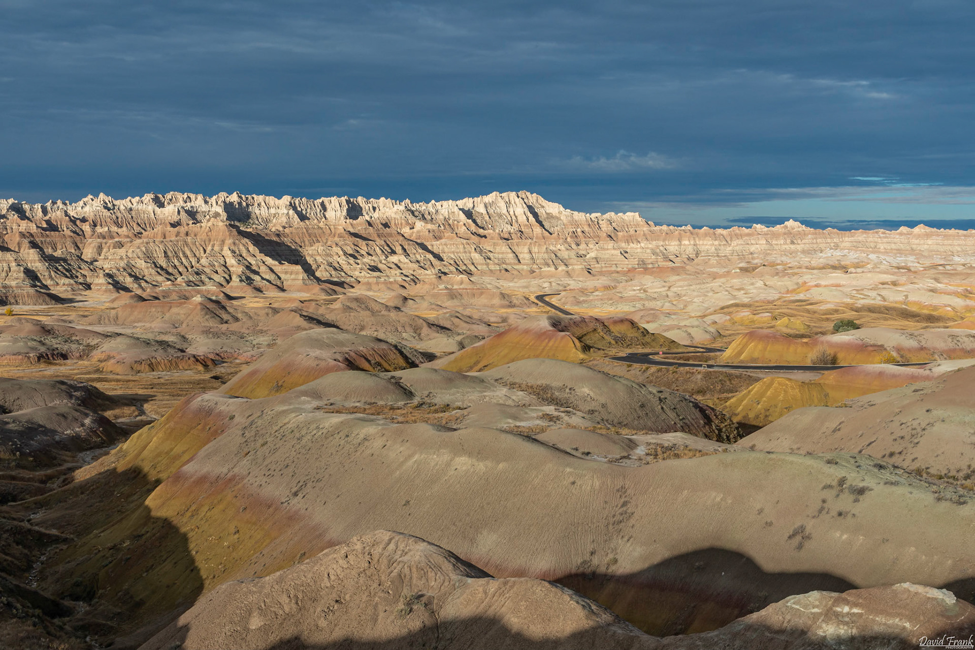 A wide angle of the Yellow Mounds