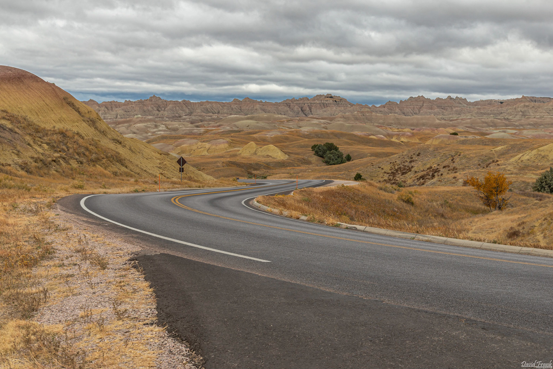 Road through the Yellow Mounds