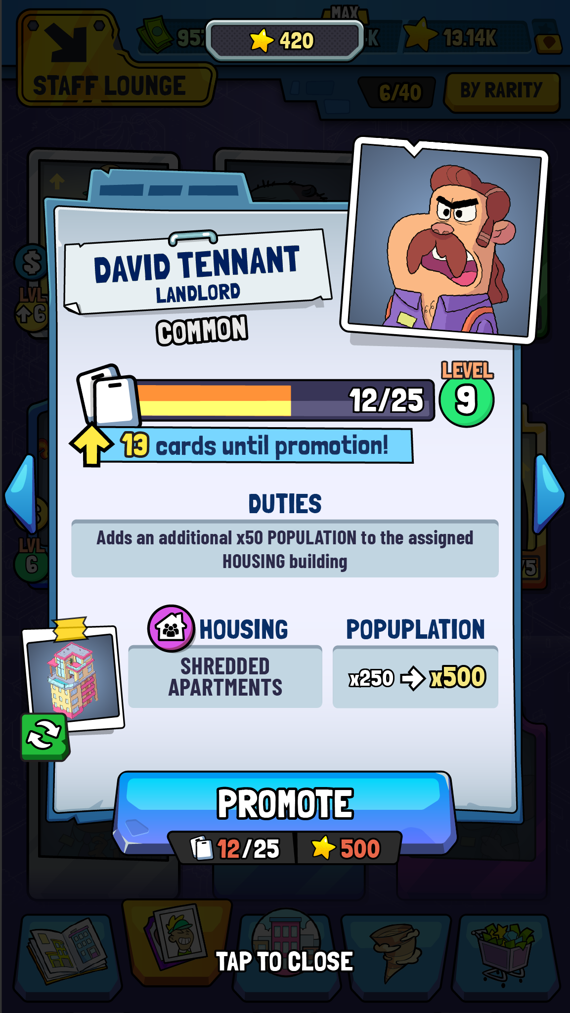 Staff Details Popup