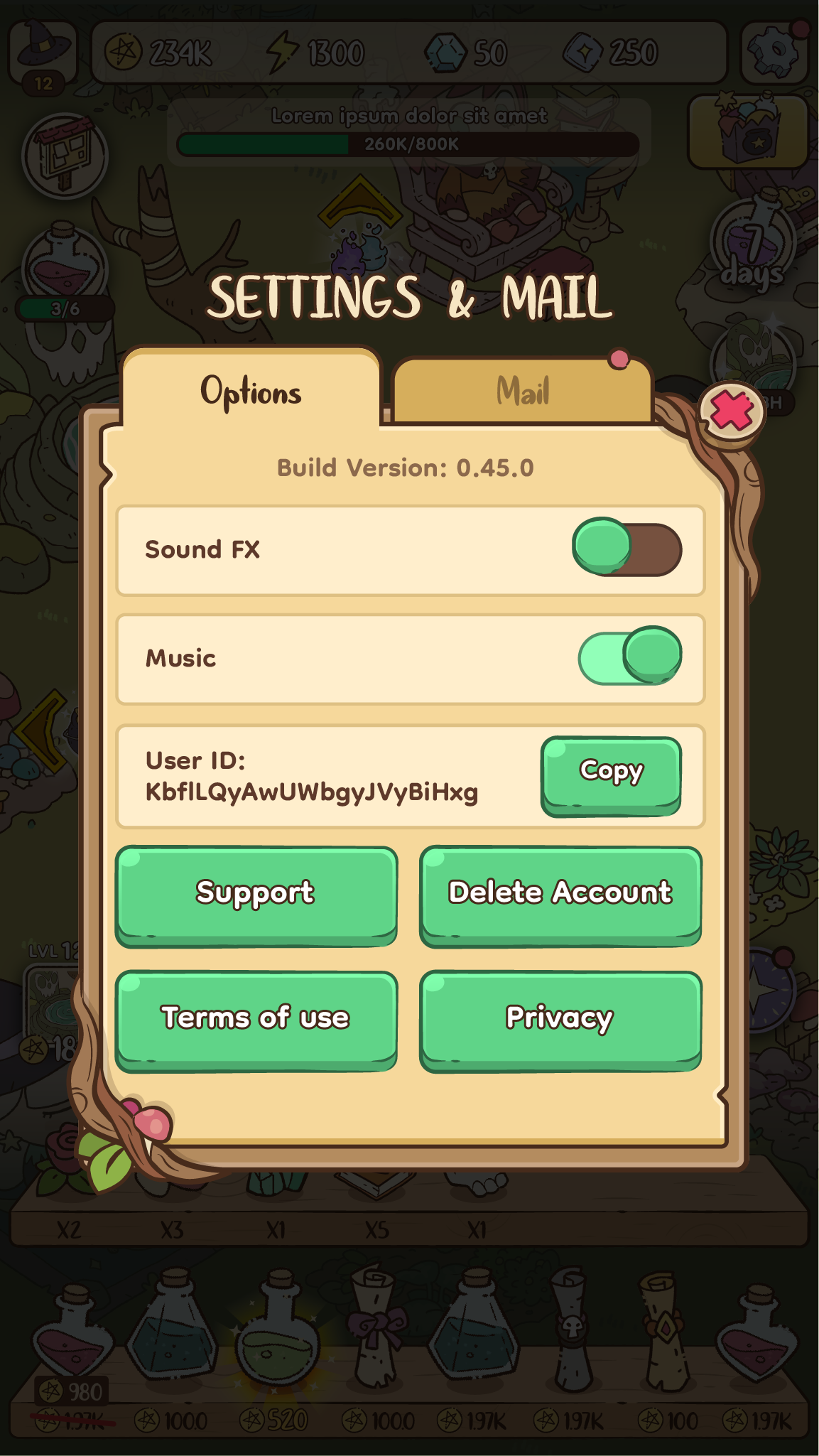 Settings (Options)