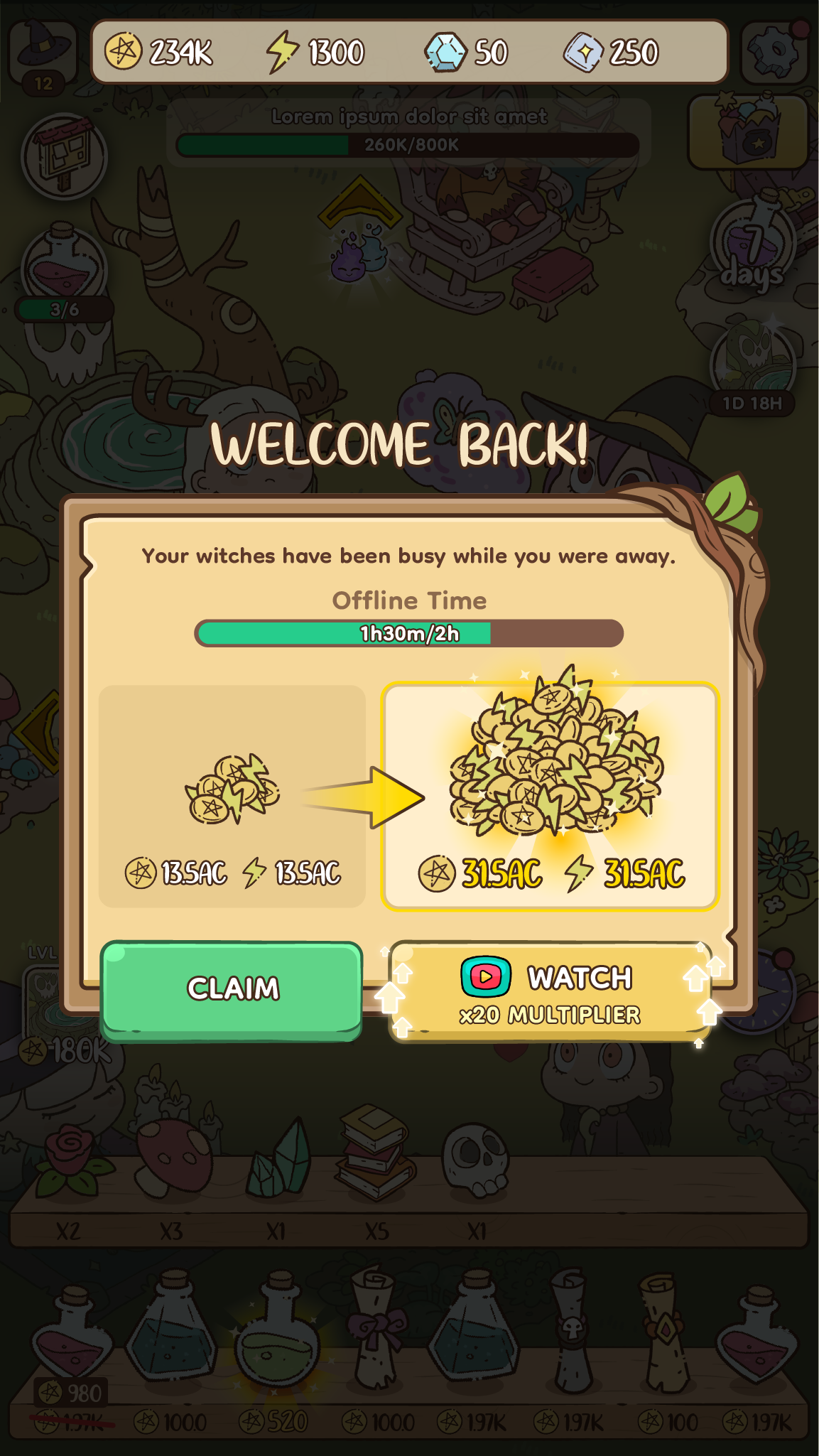 Welcome Back Popup