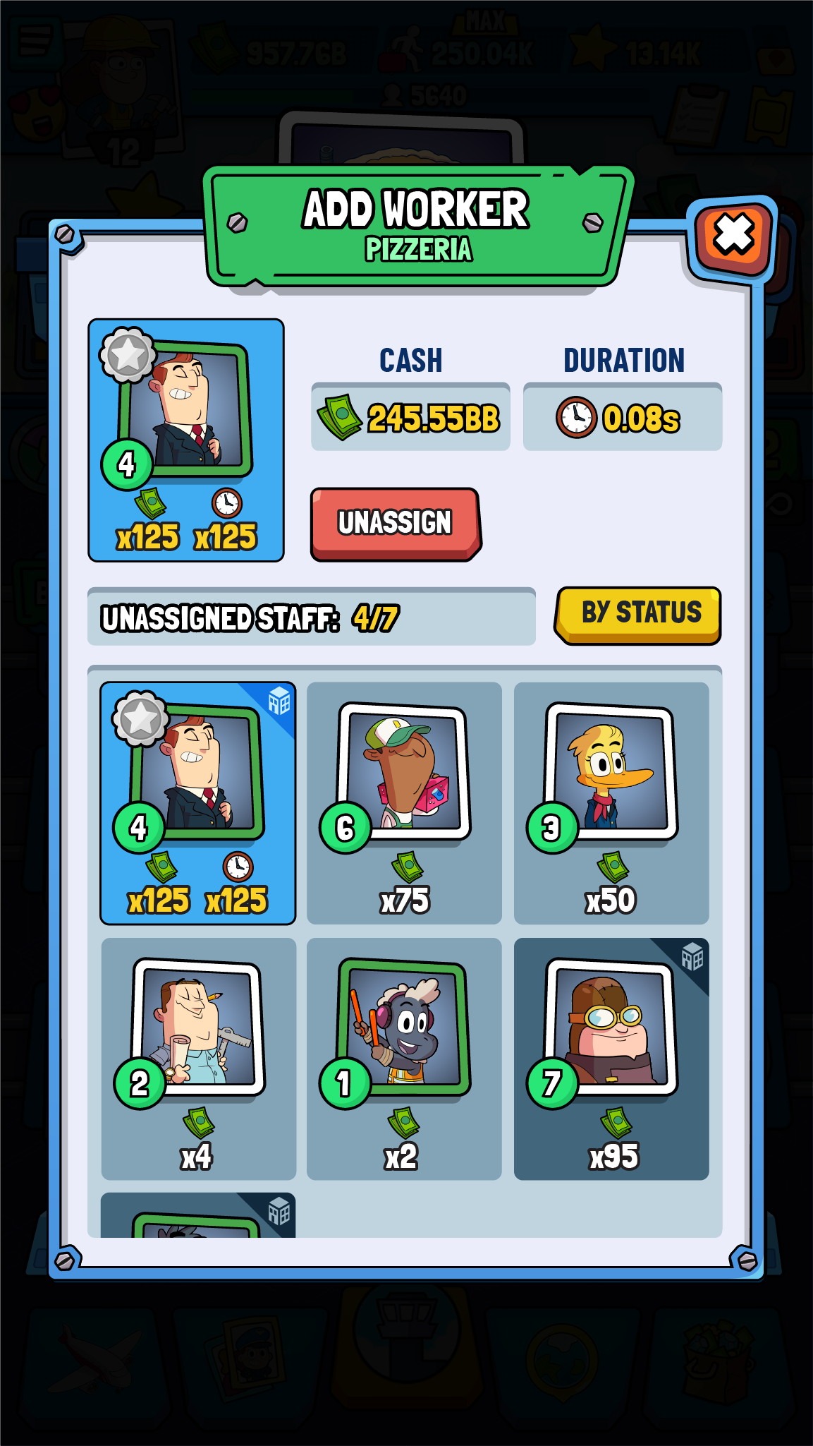 Worker Assignment Popup