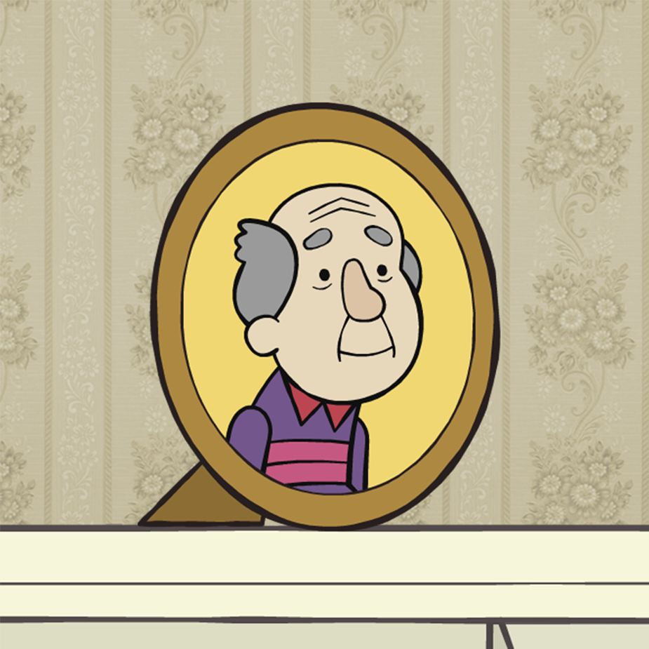 Tony with his oldie bland wallpaper