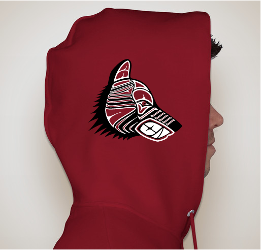 First Nation Wolf Profile Hoodie Right