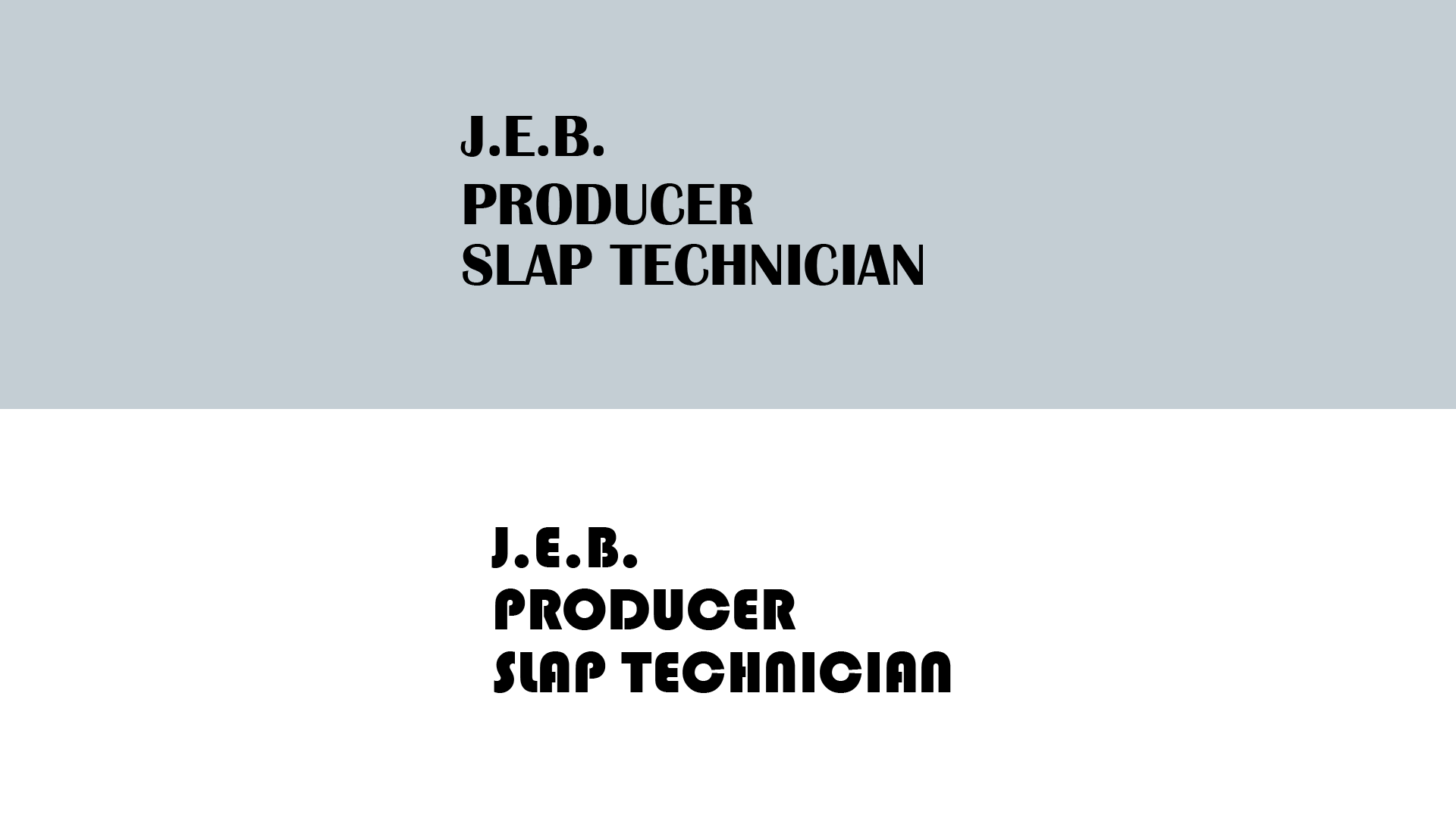 Typography Choices
