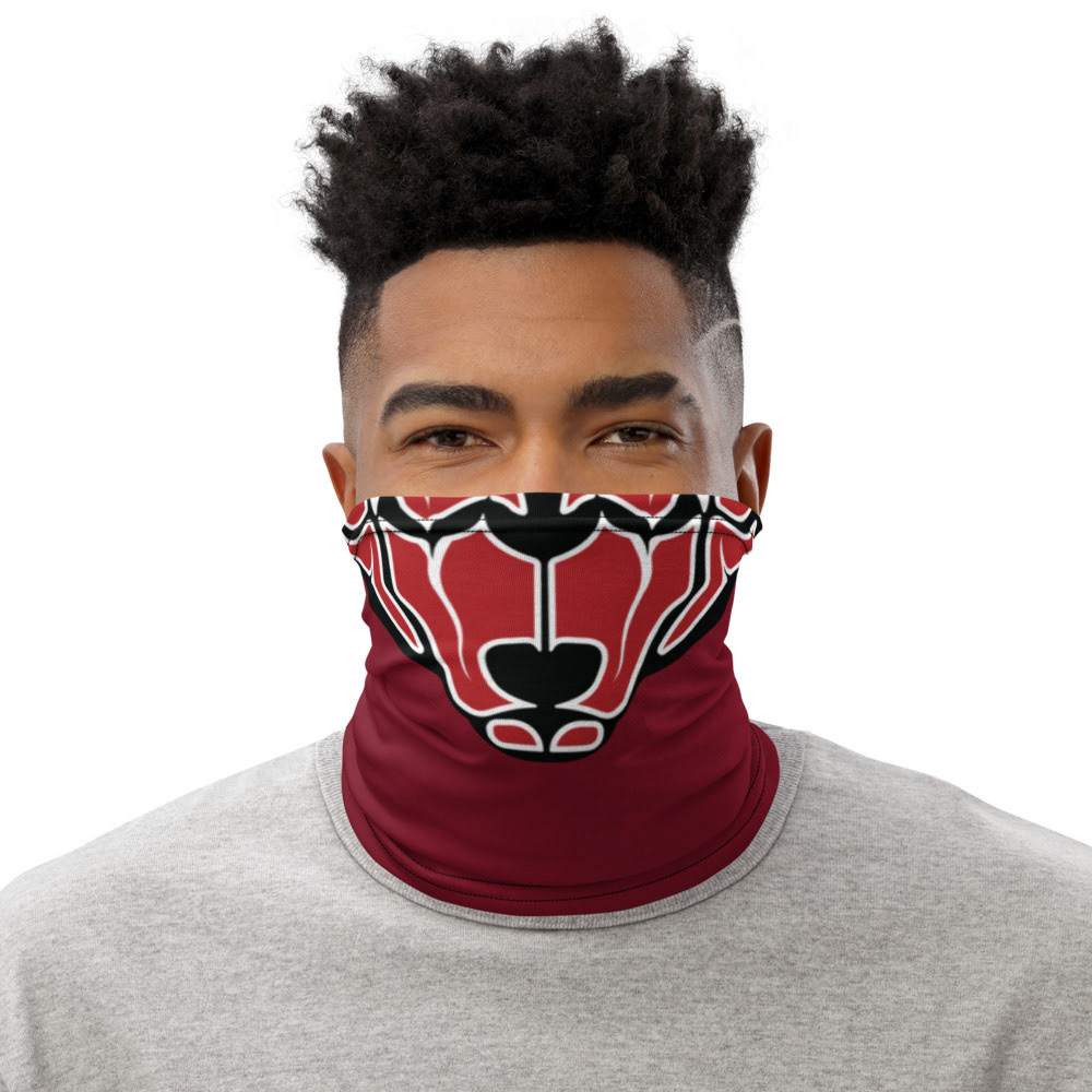 Dark Red First Nation Wolf Gaiter