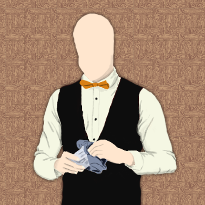 Using my digital painting style I fleshed out the Faceless Bartender creating Starving Writers Avatar