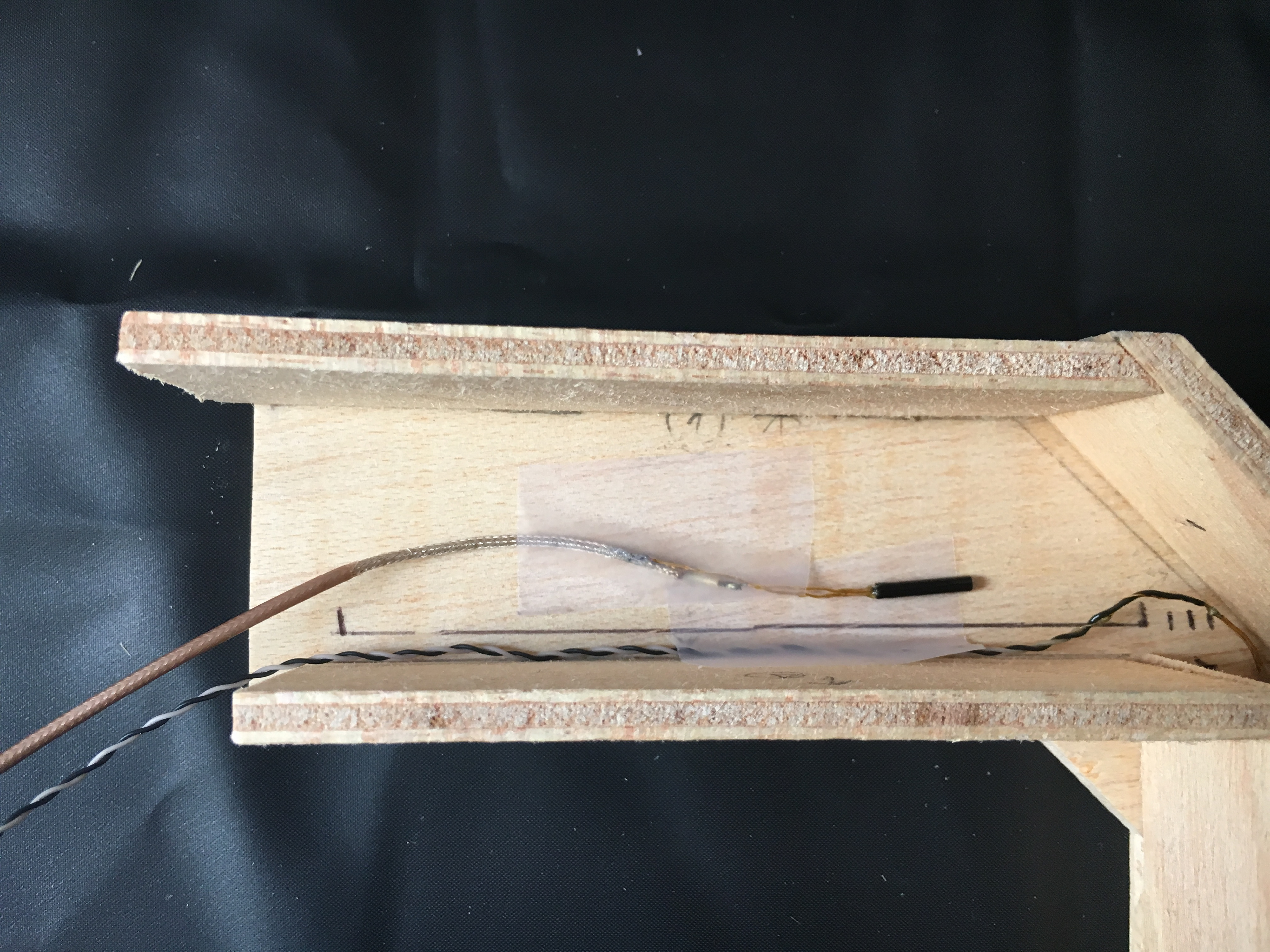 Banc de test avec le capteur