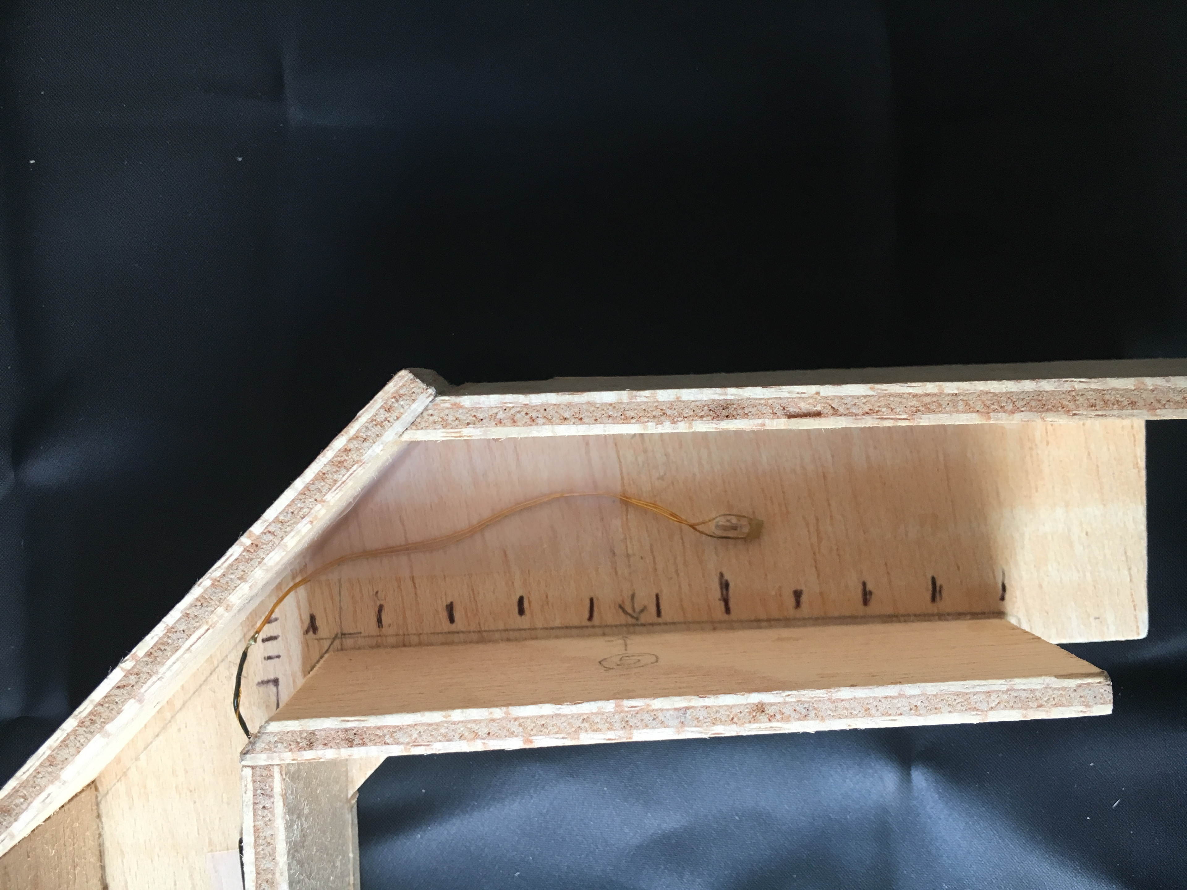 Banc de test avec l'ampoule