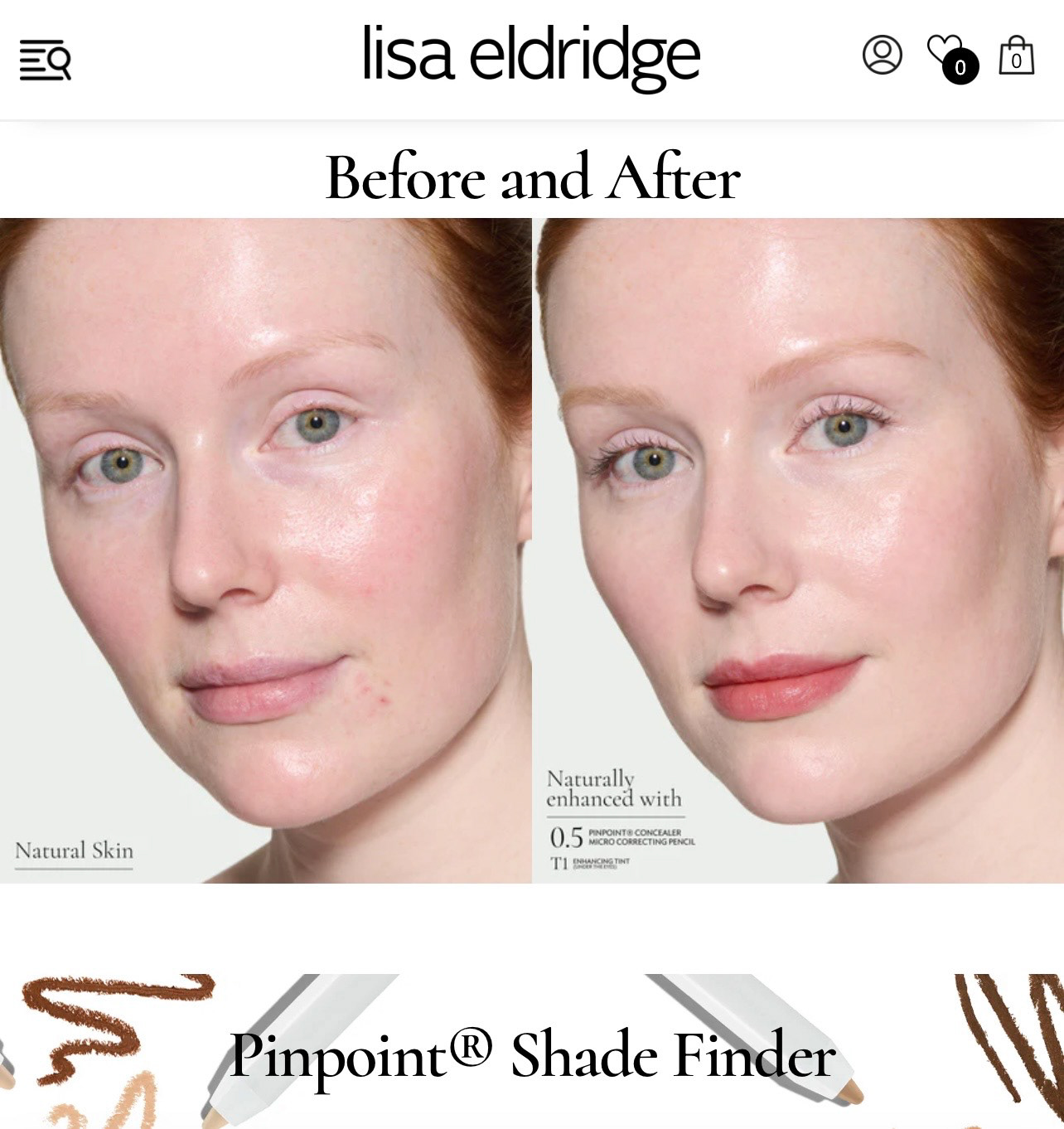 Lisa Eldridge Makeup Pinpoint® Concealer Micro Correcting Pencil Shade 0.5 - Neutral Golden Peach