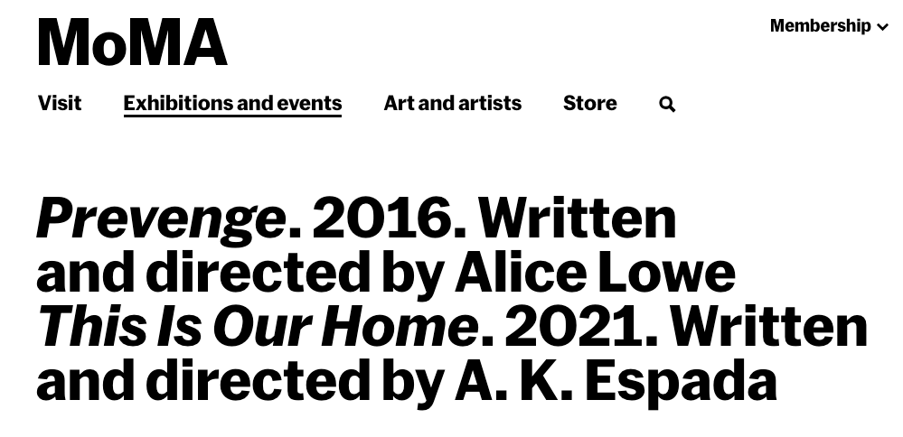 THIS IS OUR HOME in "Messaging the Monstrous" screening at the MoMA: https://www.moma.org/calendar/events/8019
