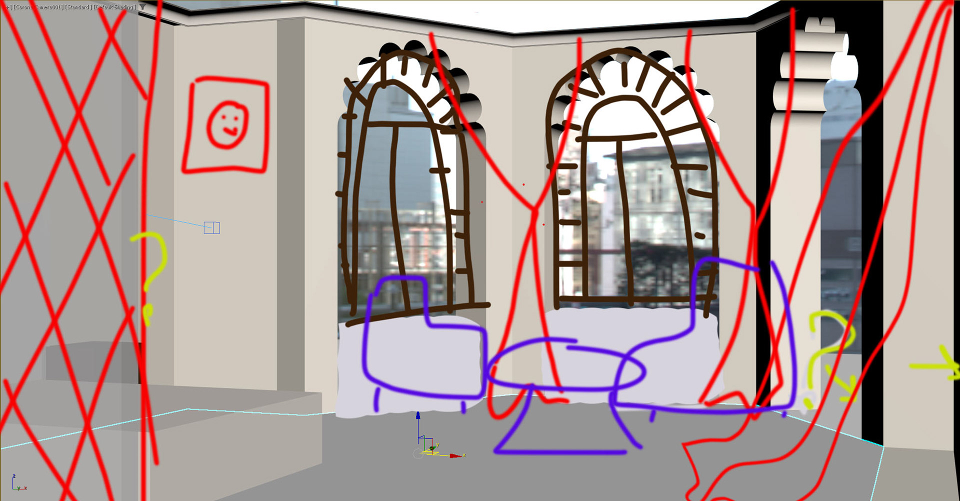 Basic 3d shape + idea sketch.