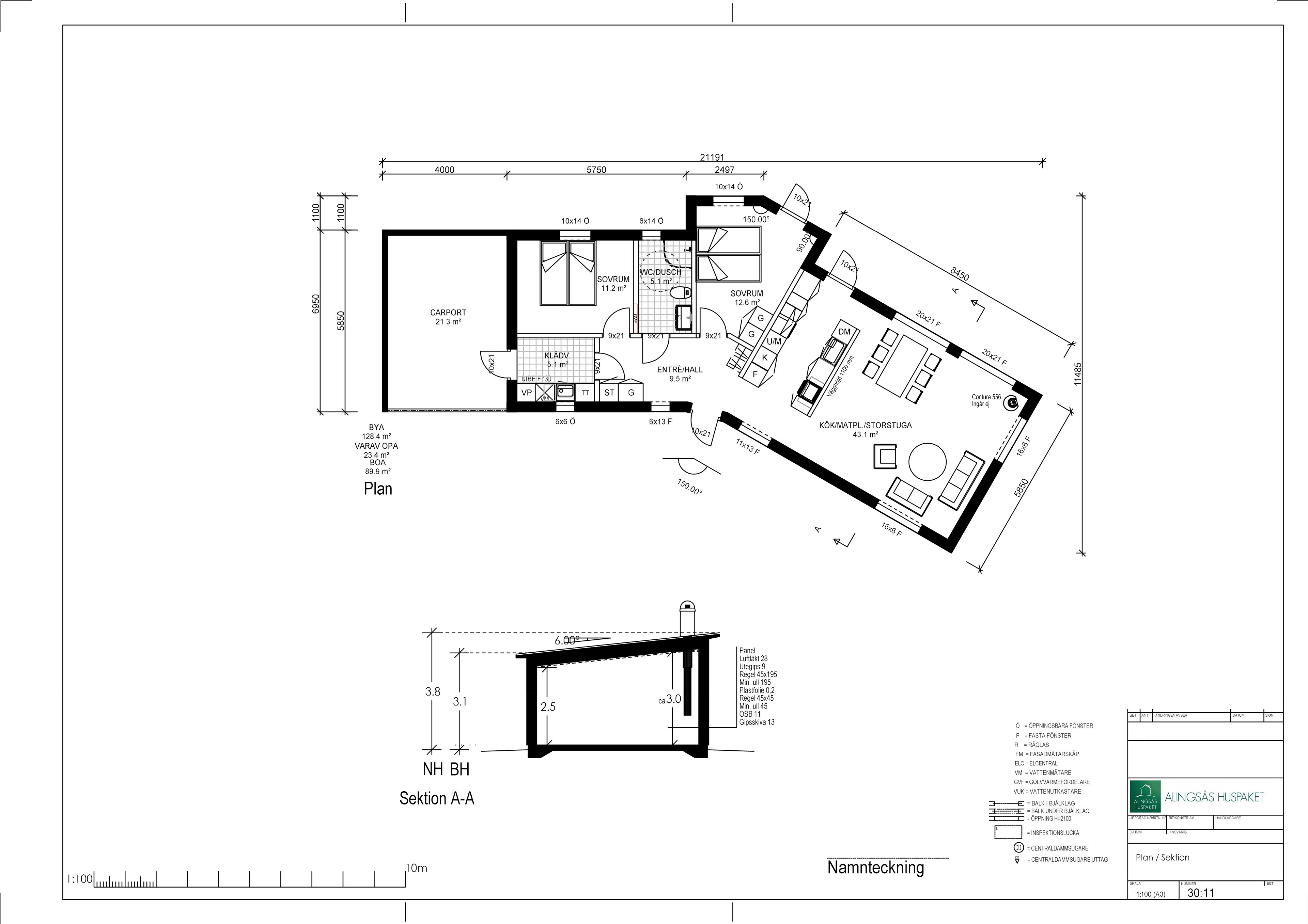 Plans provided by Alingsås Huspaket.