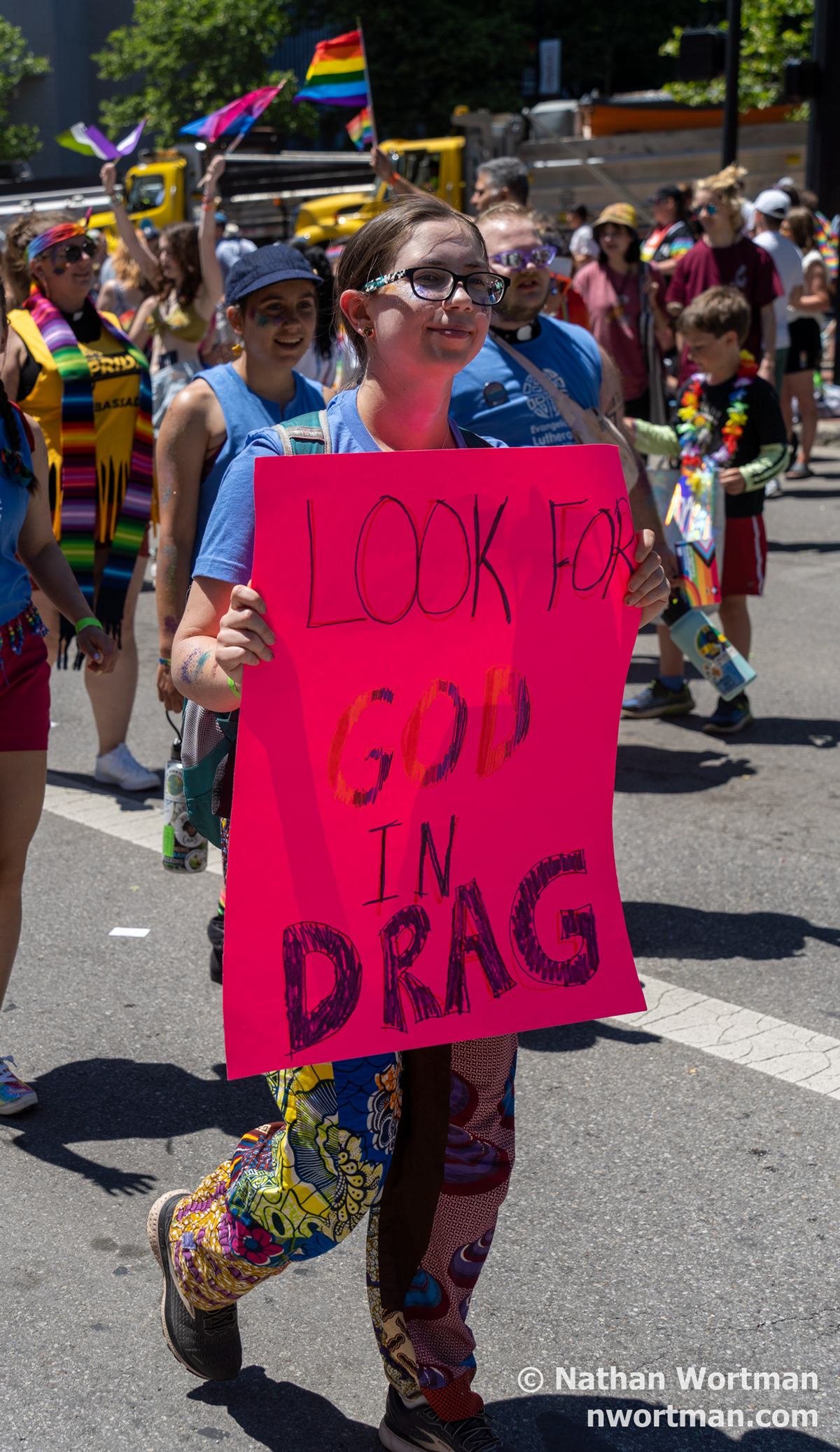 Several religious groups were present