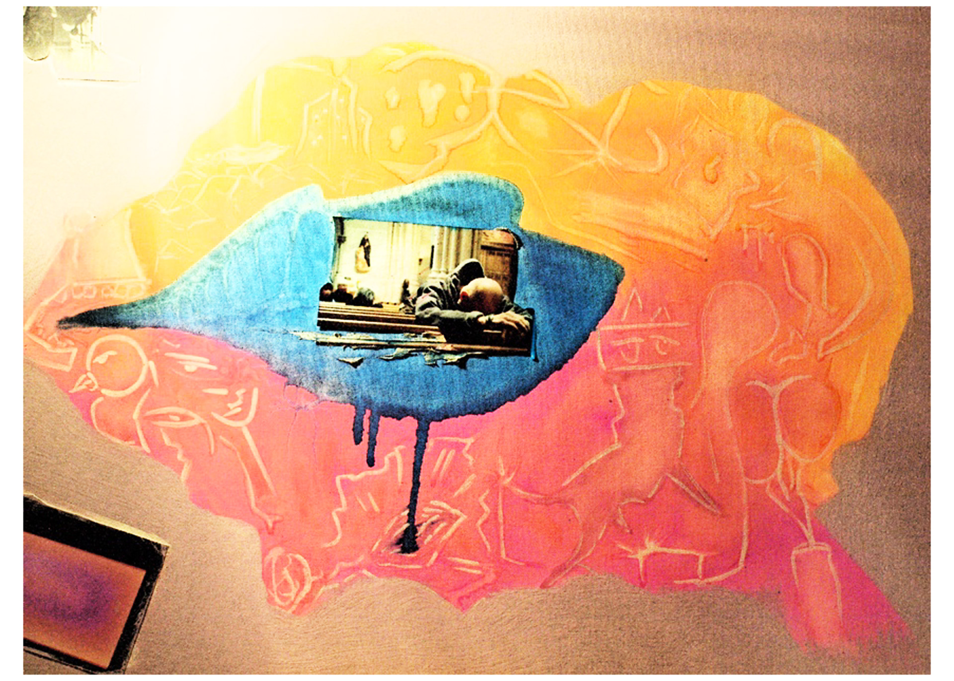Canvas, FuckingBrain, Analog Photo + Oil 2012