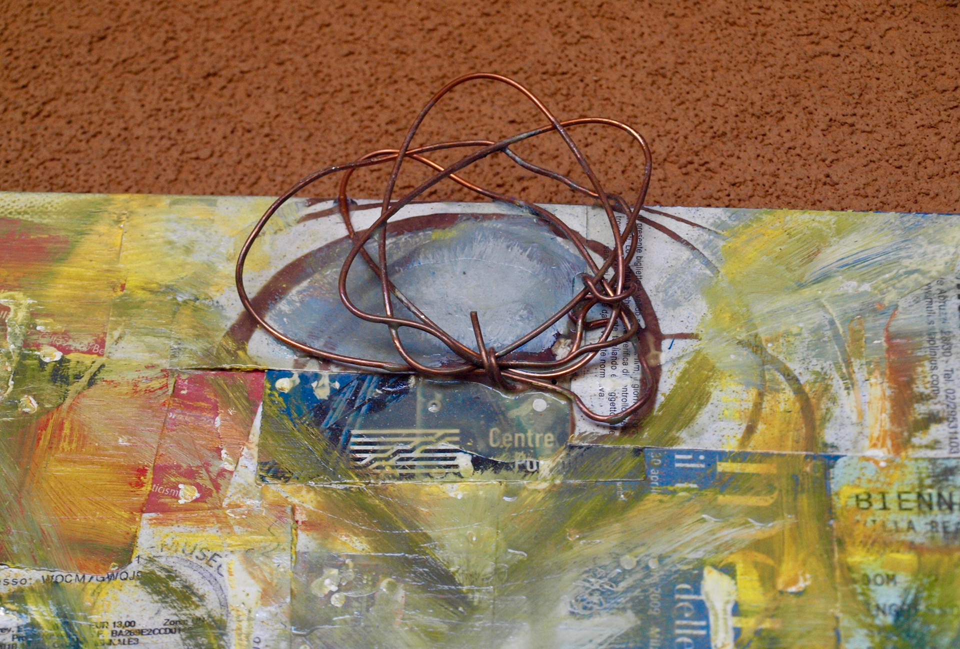 Canvas, Memories, Oil+ Acrylic+ Material, 70x50 2018