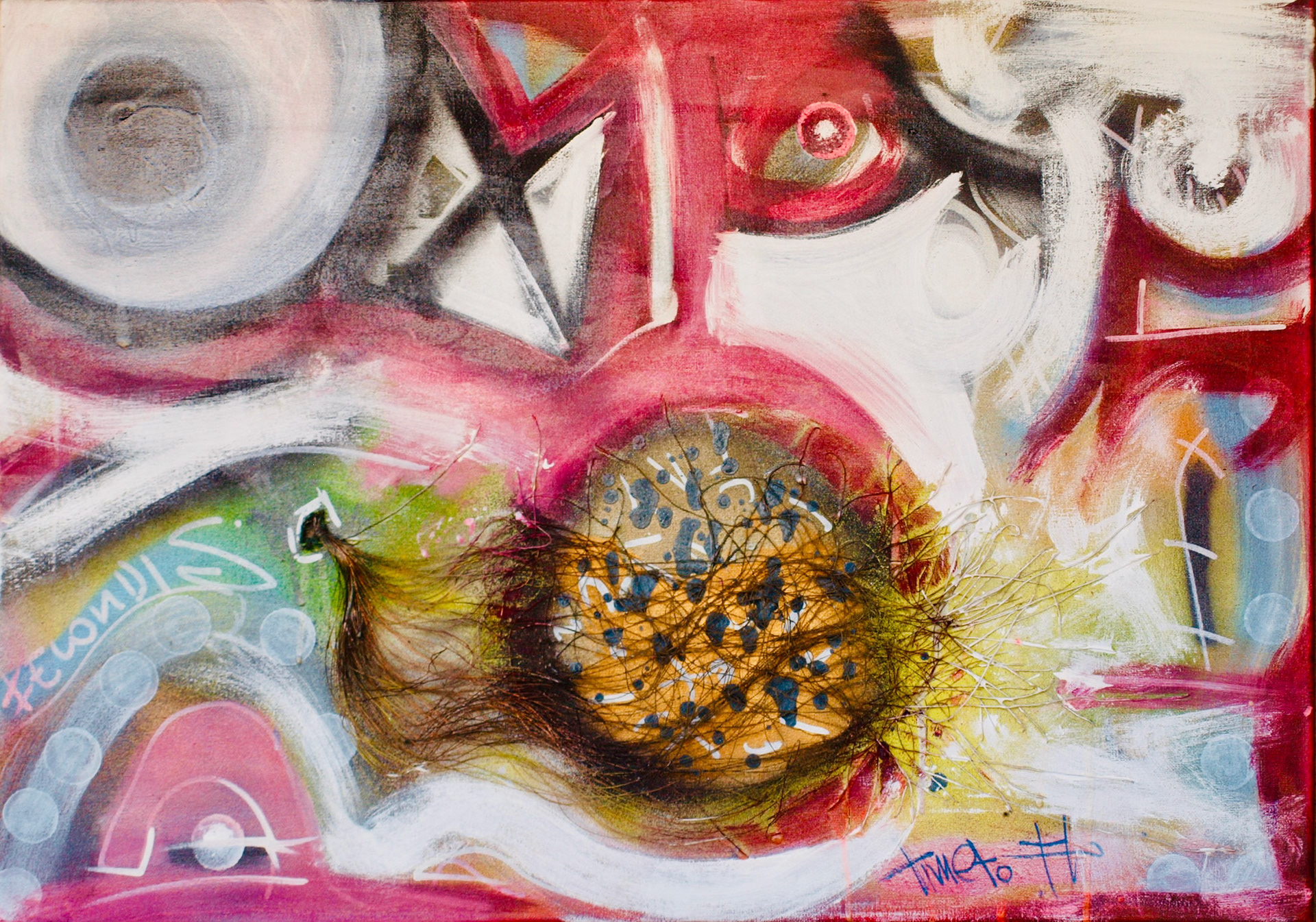 Canvas, Fecondis, Oil+ Acrylic+ Spray, 340x50 2017