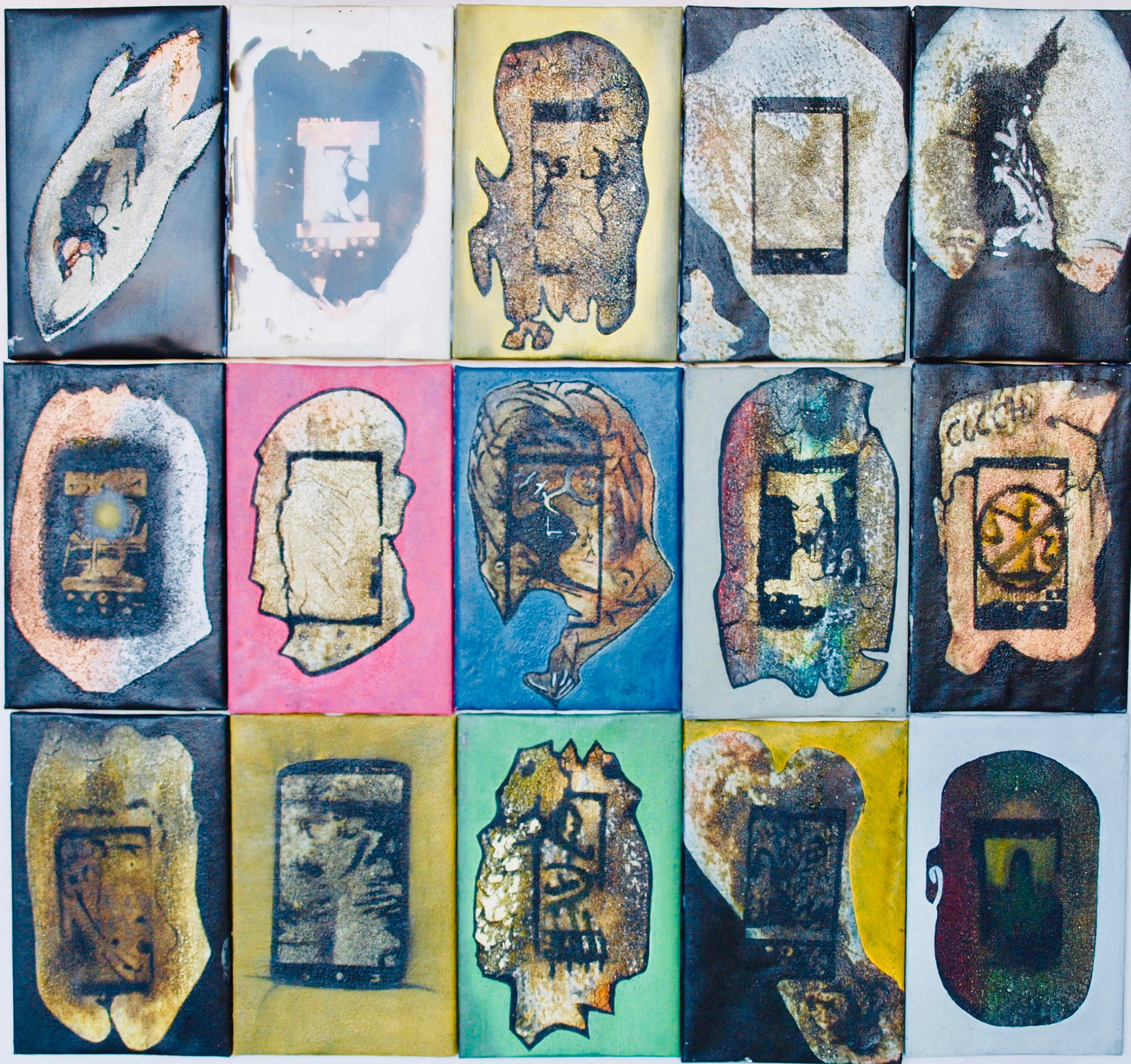 Canvas, Tawo Crow, Oil+ Silver Analog Liquid, 84x90 2018