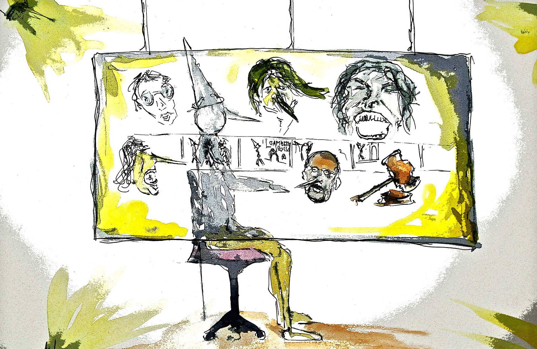 Sketch, Pinocchio, Water Color 2013