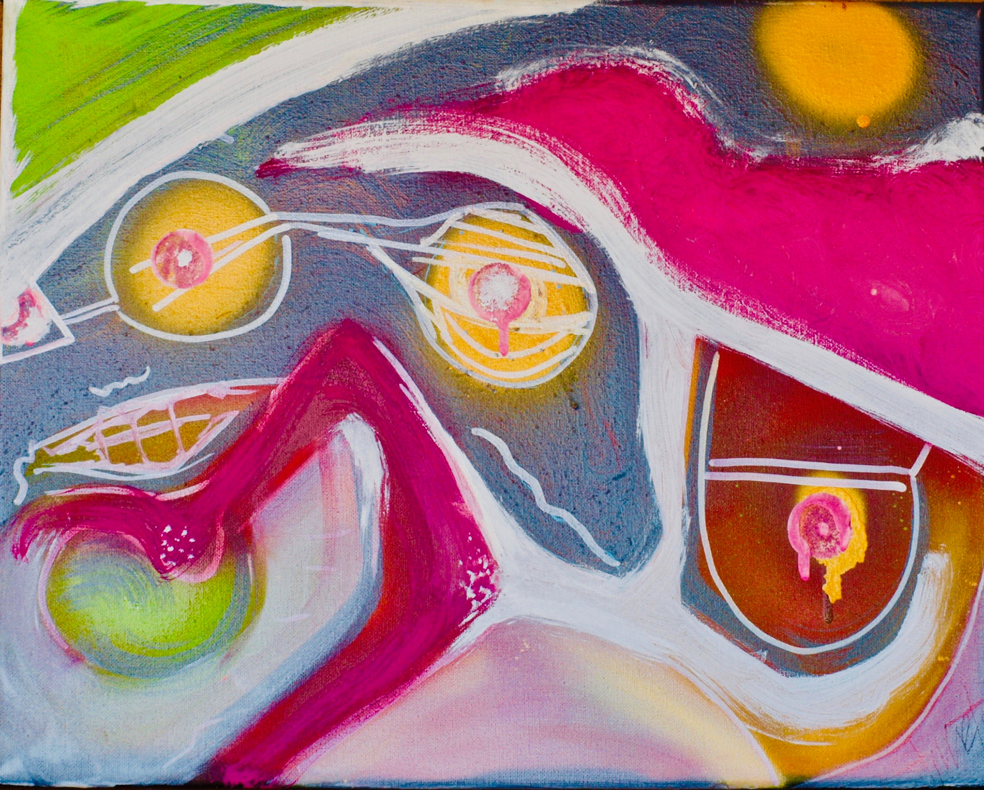 Canvas, Fecondis, Oil+ Acrylic+ Spray, 30x40 2017