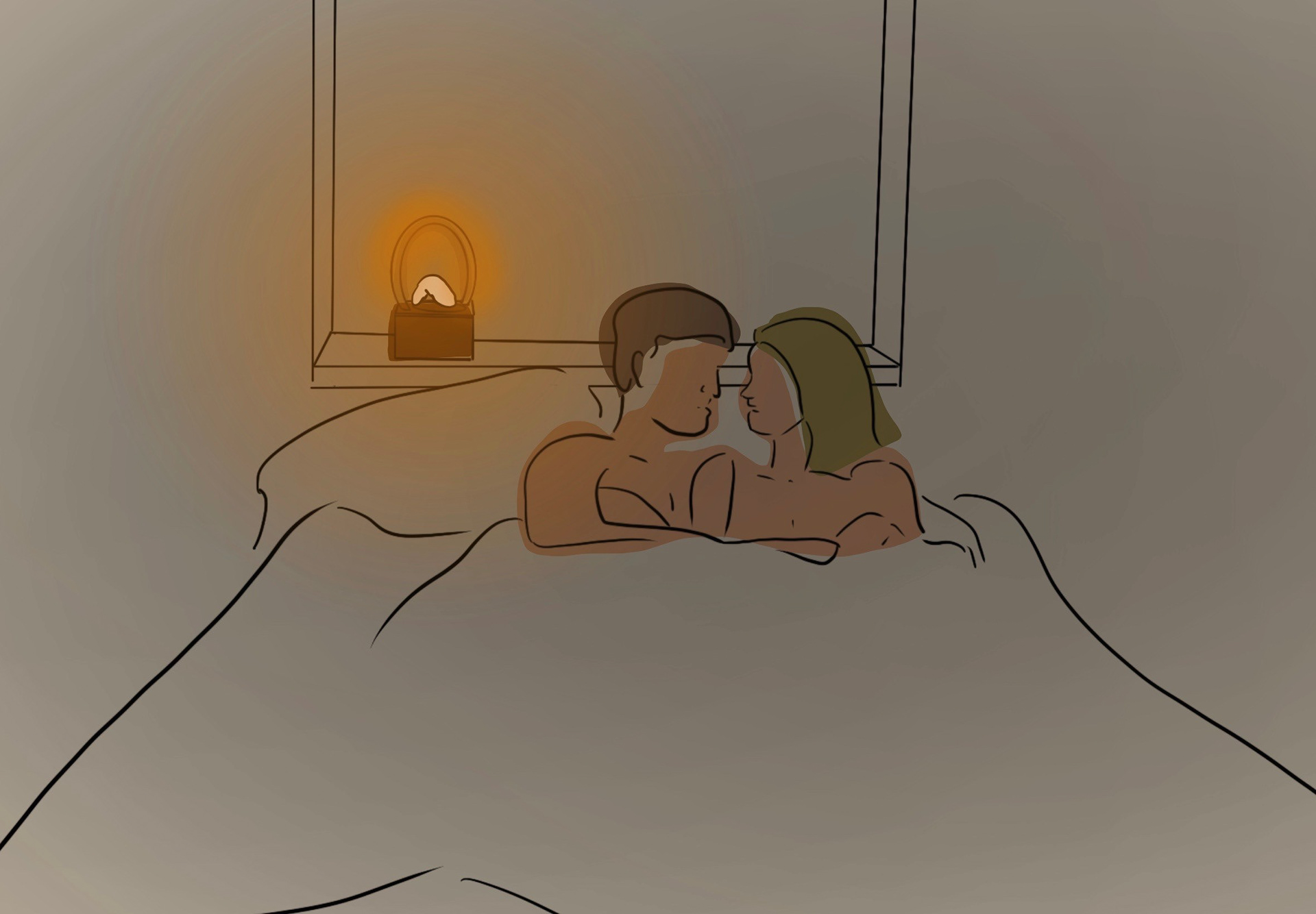 Couple feels satisfied after having been intimate