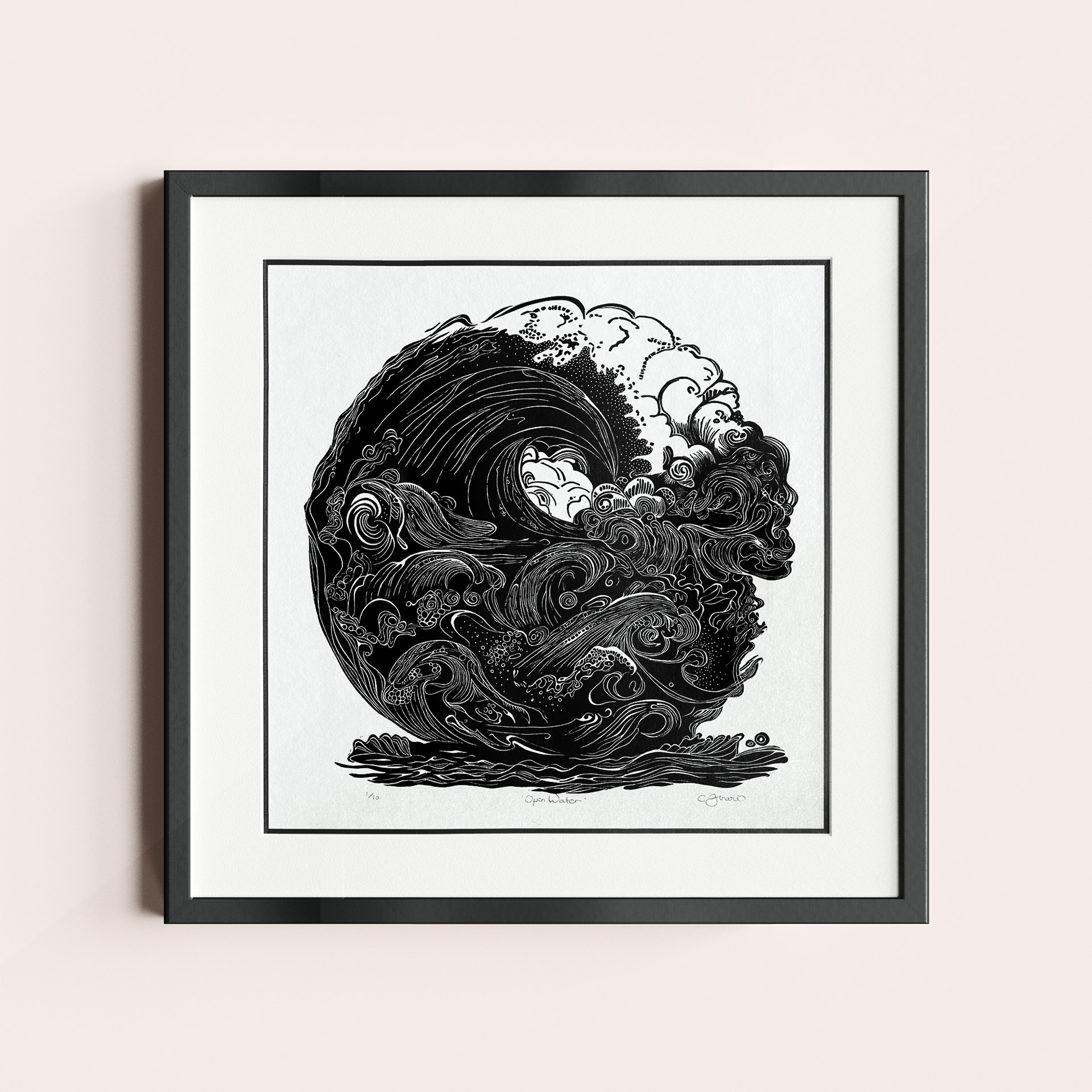 Open Water - Linotrykk