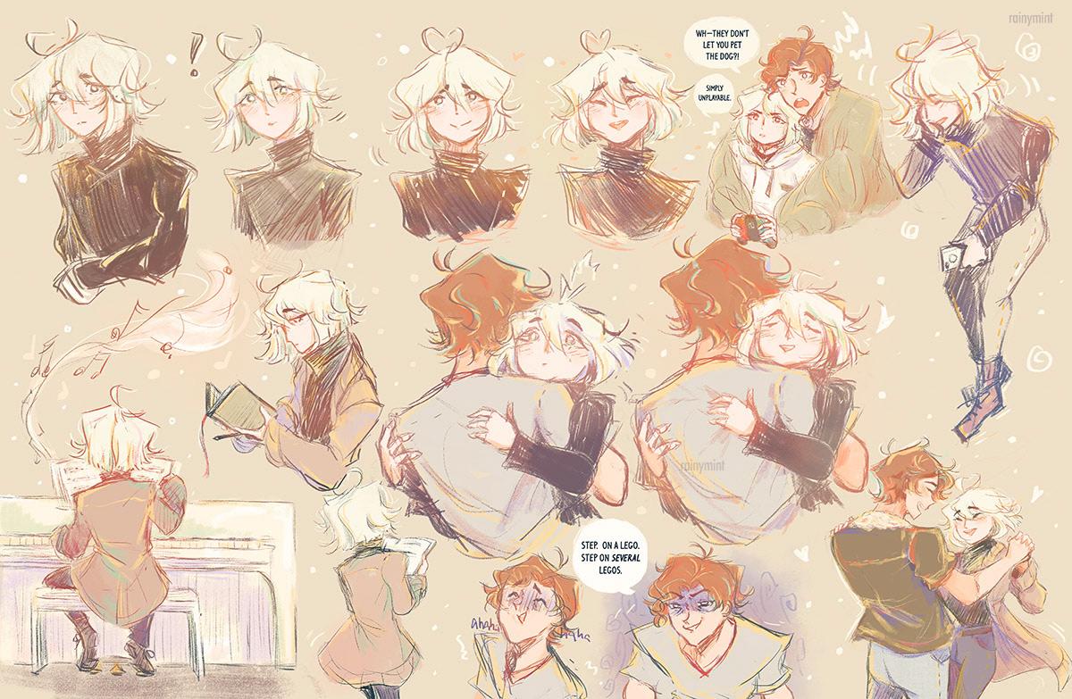Sketchpage 2019 Development: 'Passing Notes' a comic project