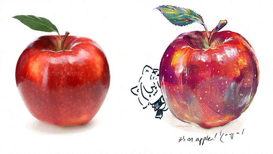 Study of an apple