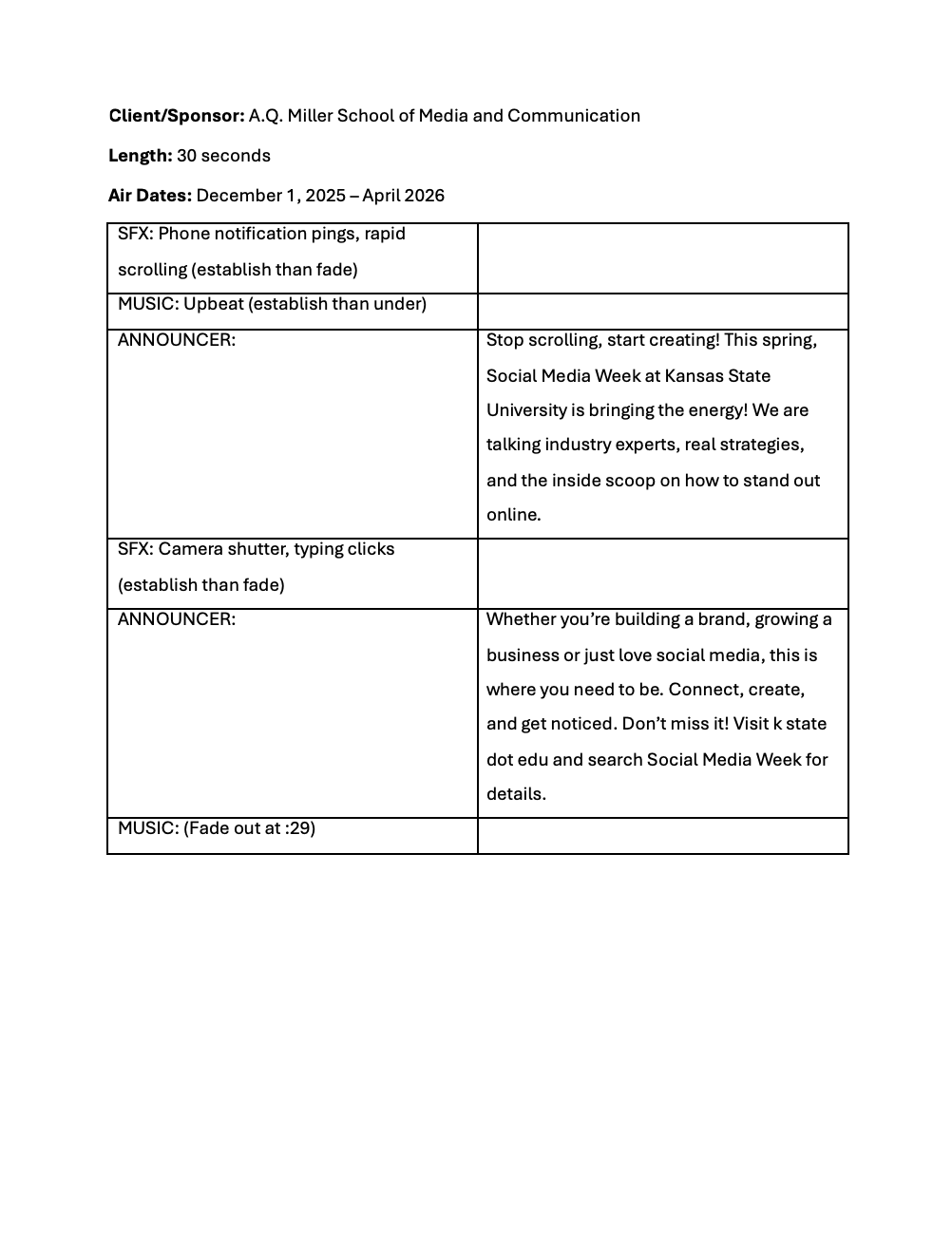 Radio Script Activity