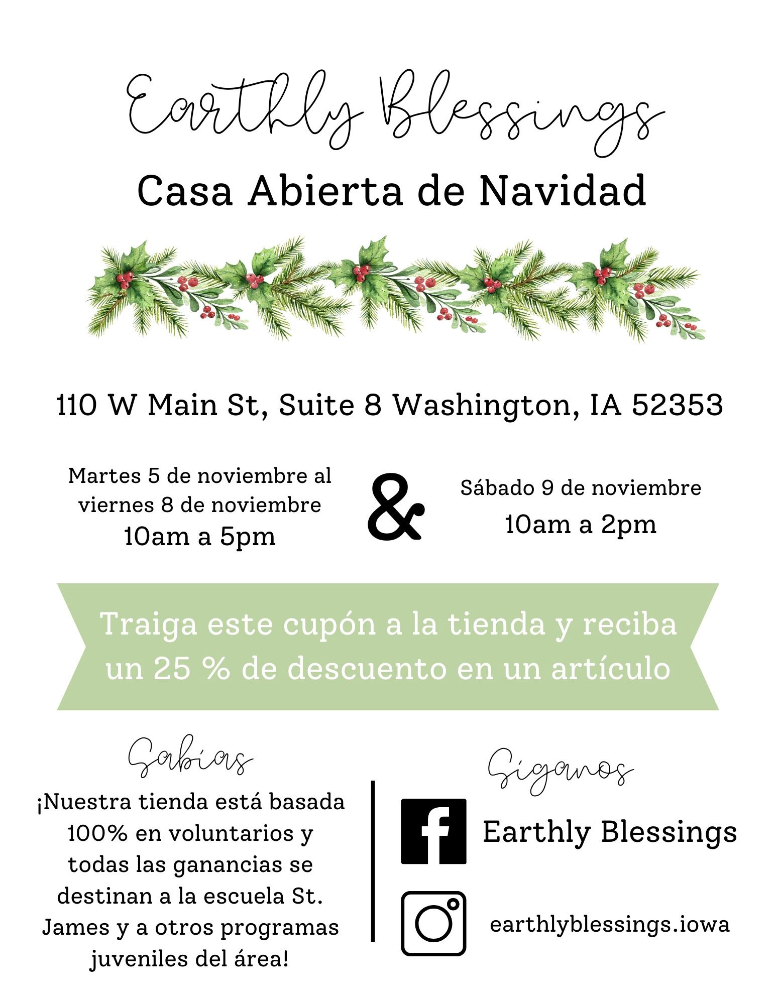 Church Bulletin Christmas Season Flyer (Spanish)