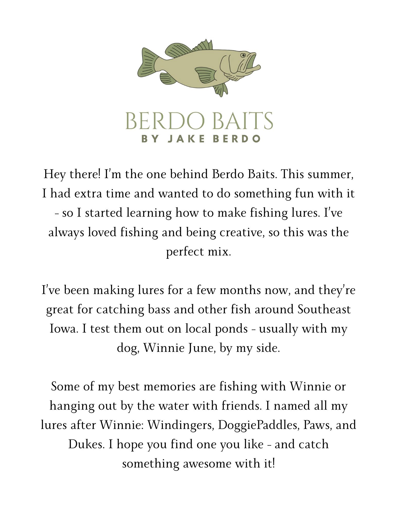 About Page for Farmers Market Table Display