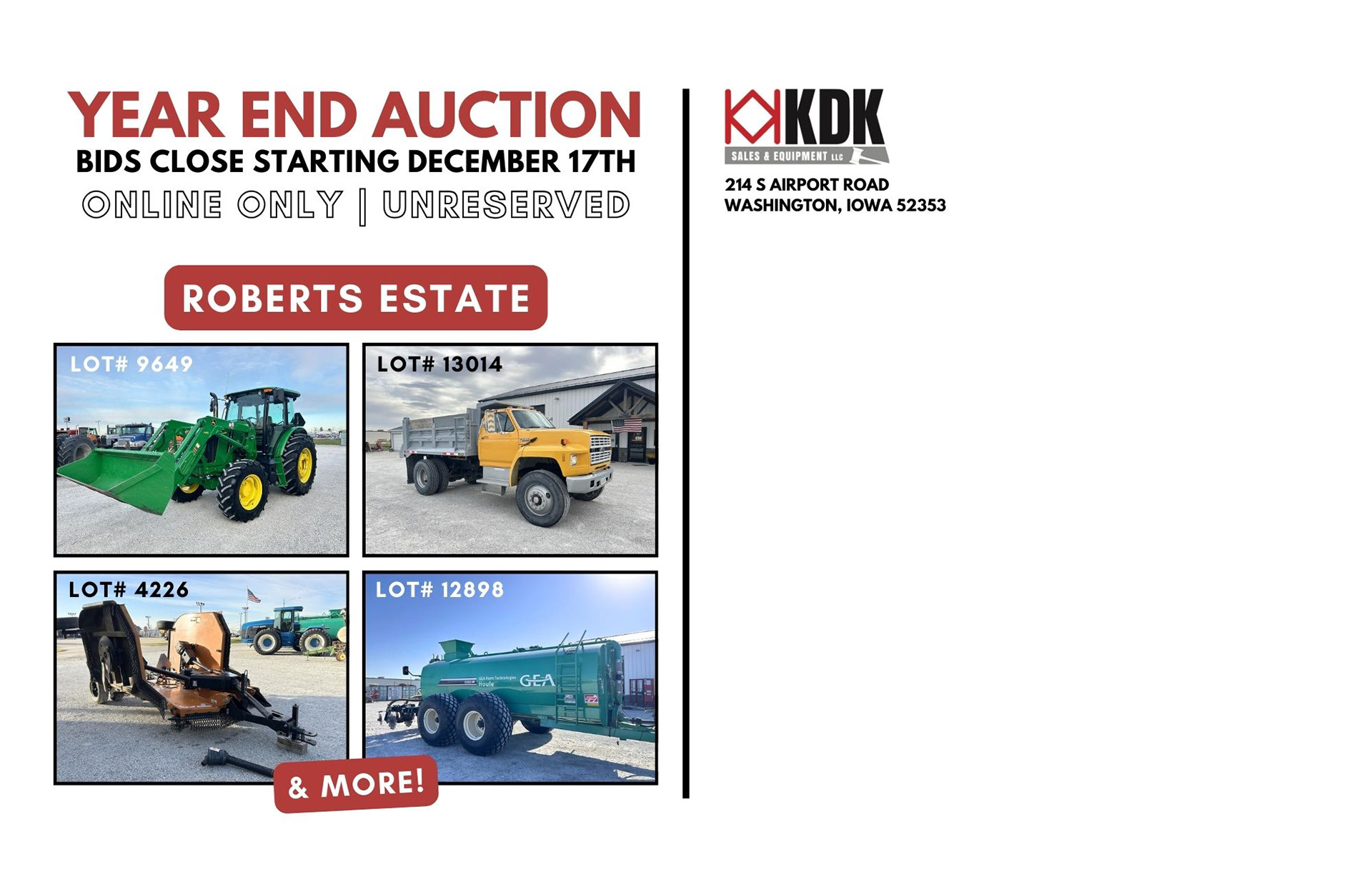 2025 Year End Auction Postcard (Back)