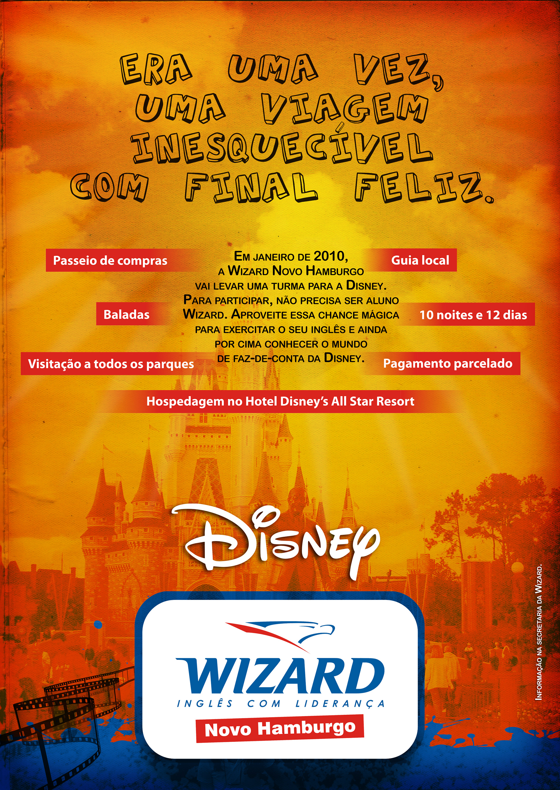 cartaz wizard idiomas