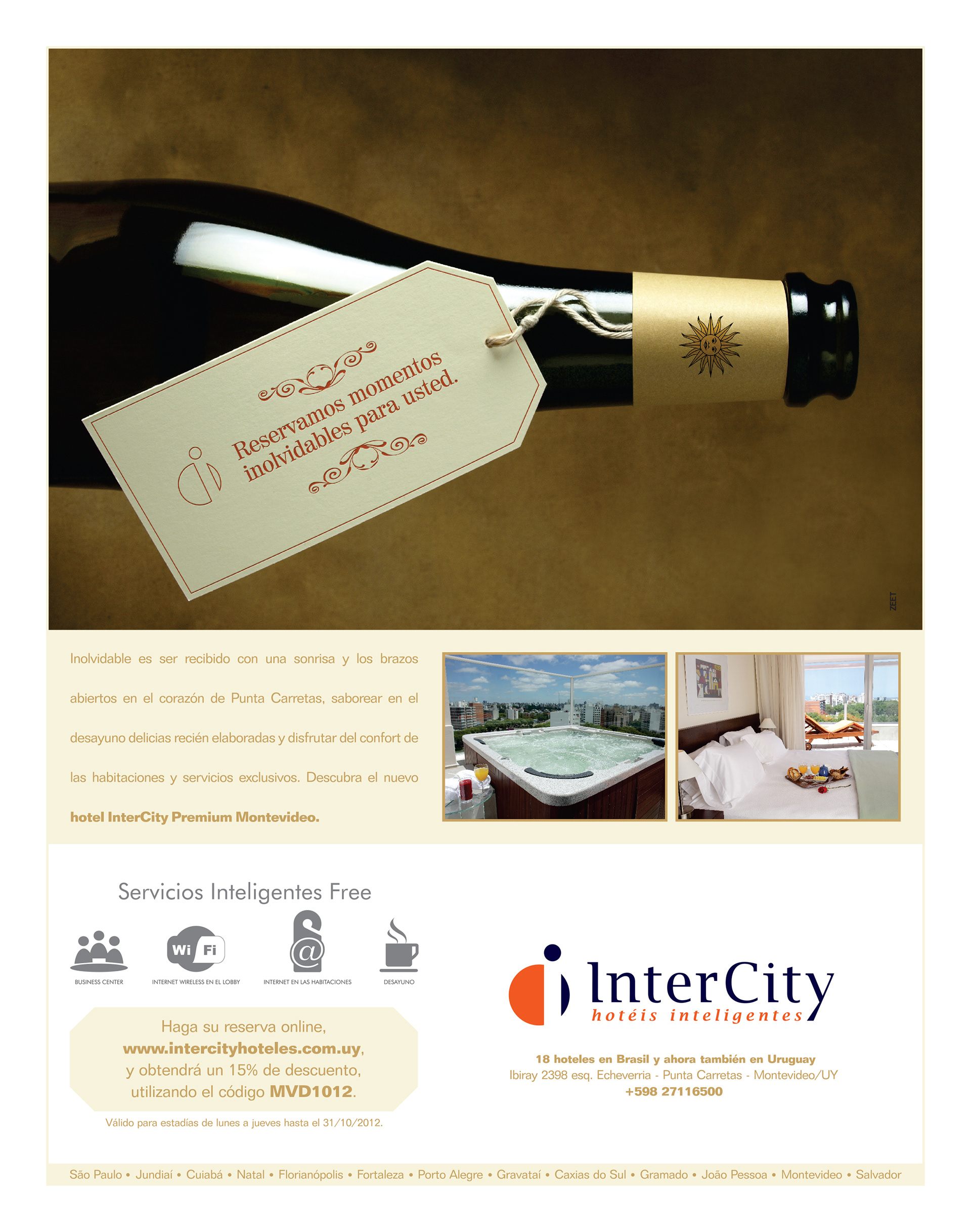 anúncio intercity hotéis