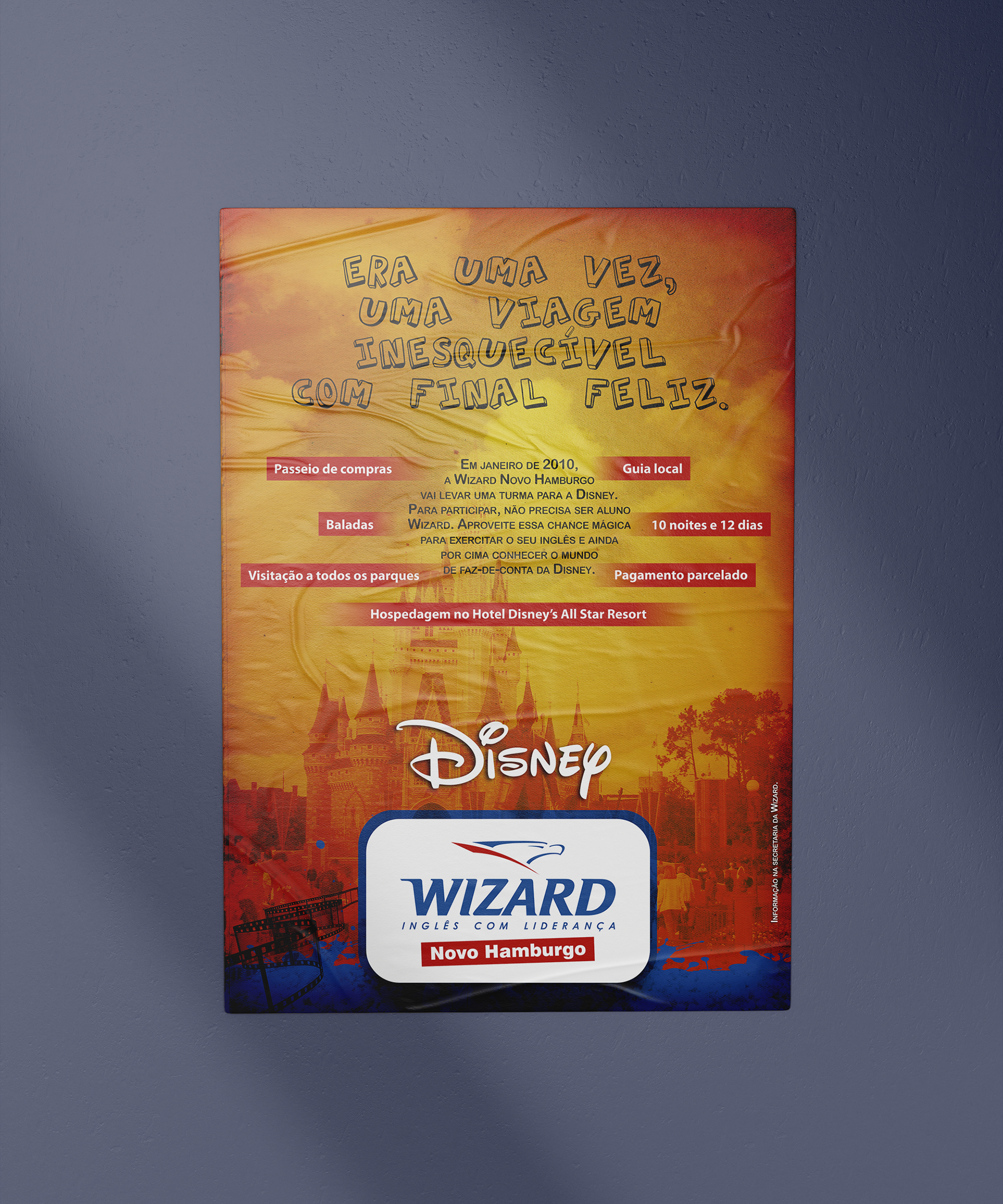 cartaz wizard idiomas