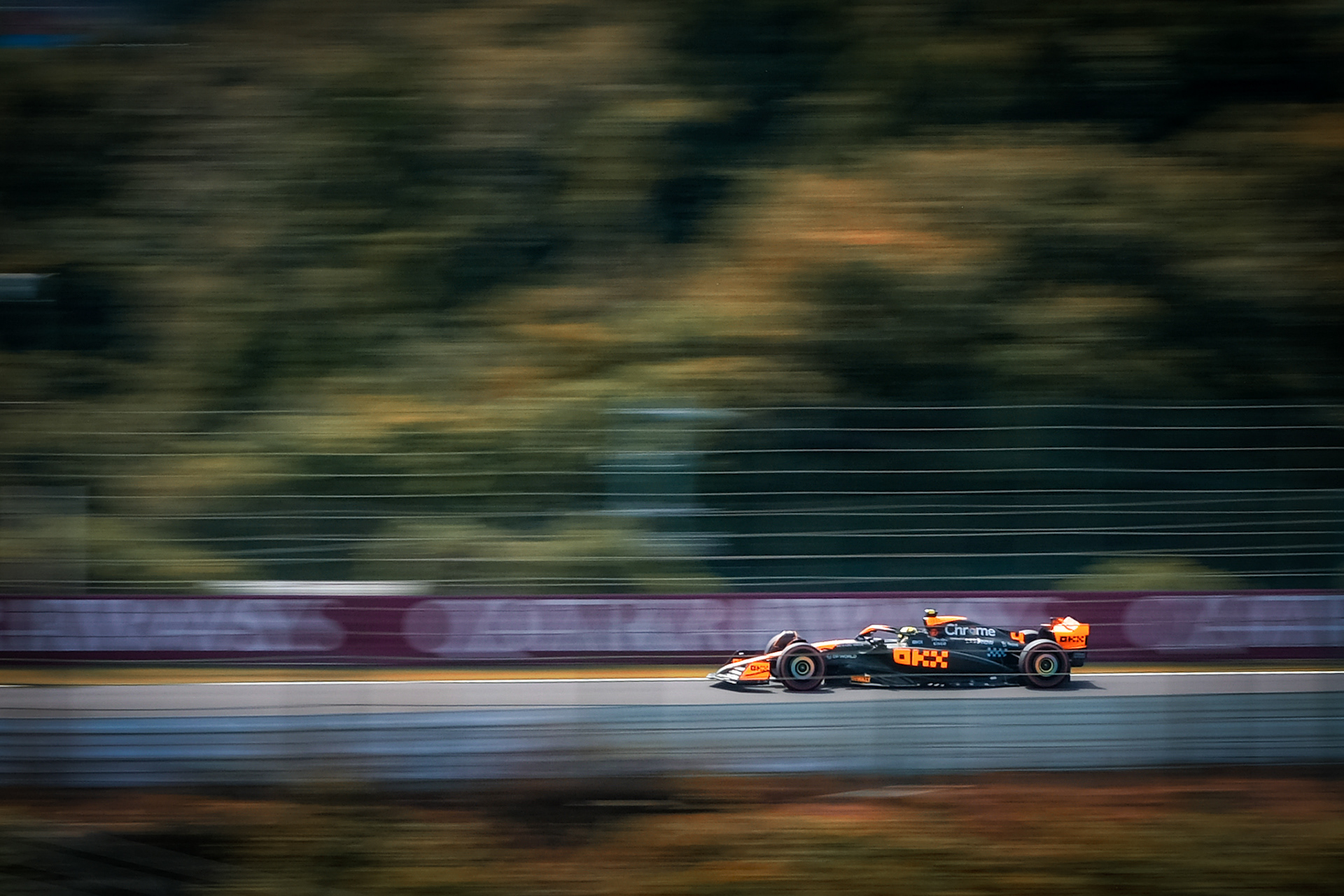 Lando Norris #4 along the Back Stretch of Suzuka (2024)