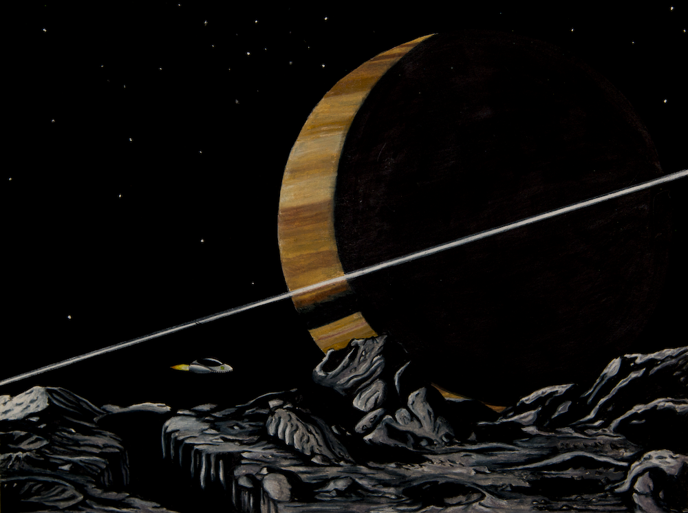 Smoothly sailing by Saturn...