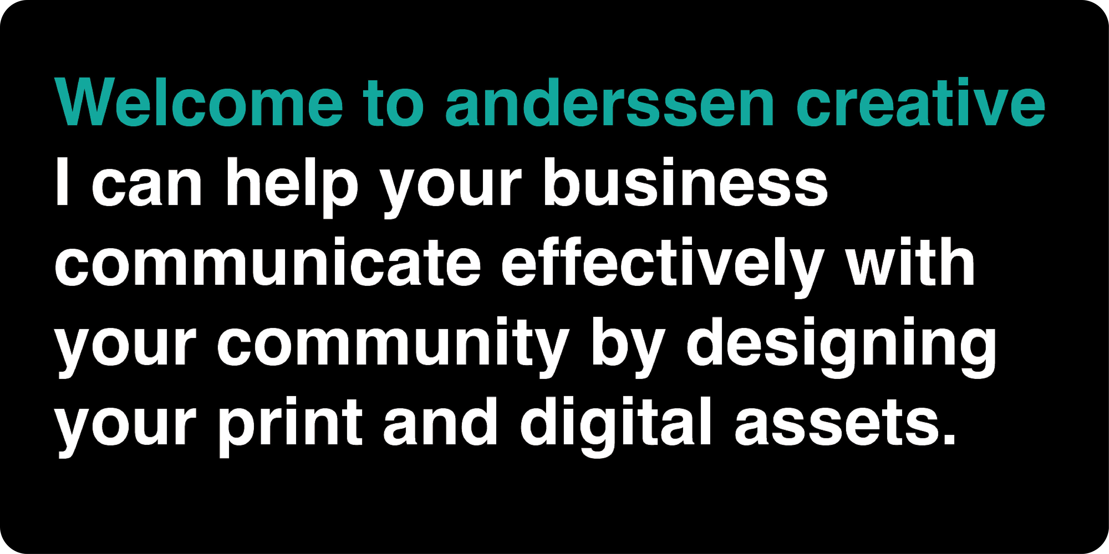 Anderssen Creative for design of digital and print assets.
