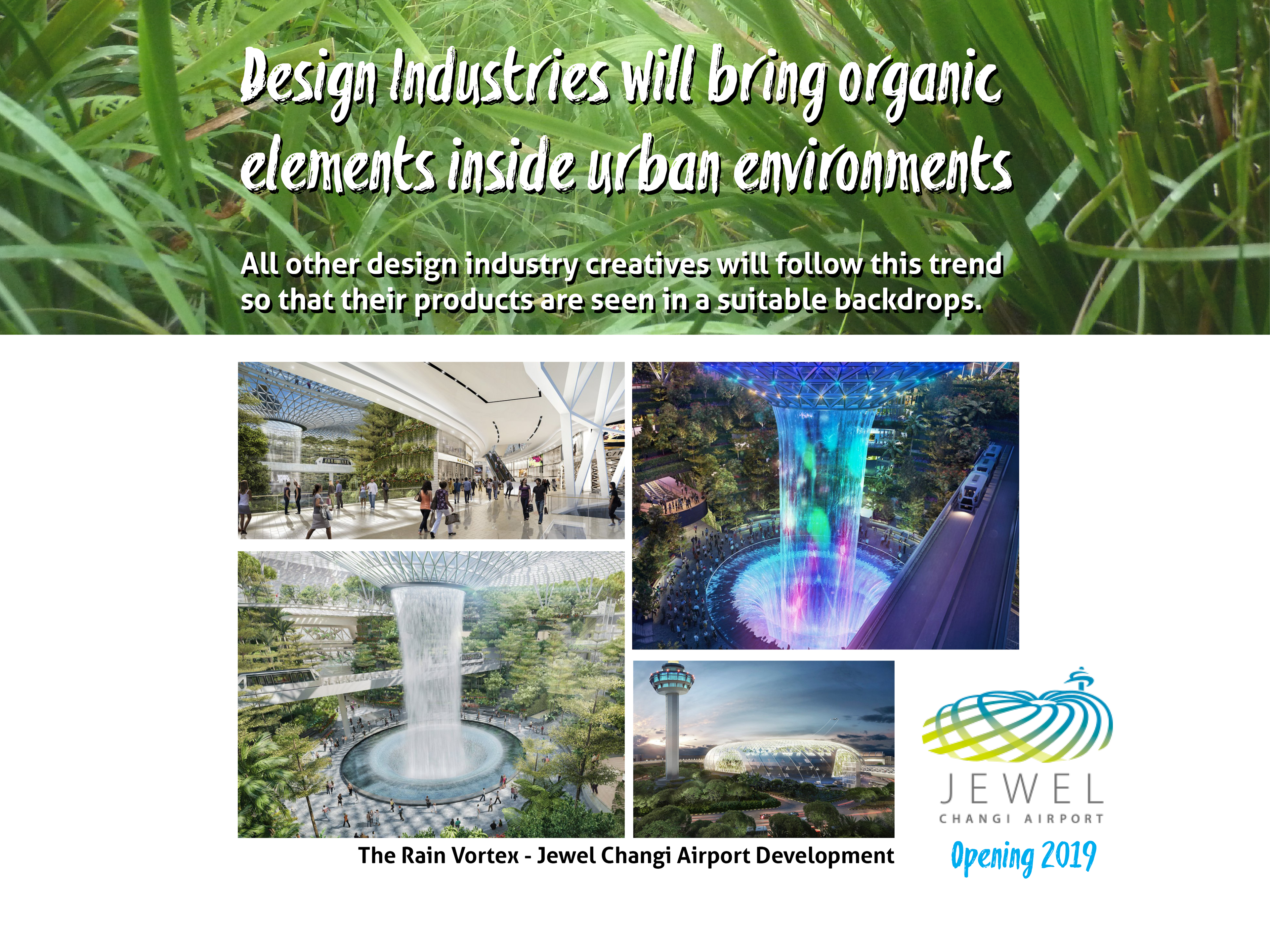 Jewell Changi airport Development, indoor waterfall and gardens, by Anderssen Creative.