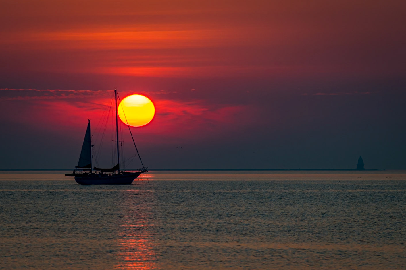 red sky at sunrise