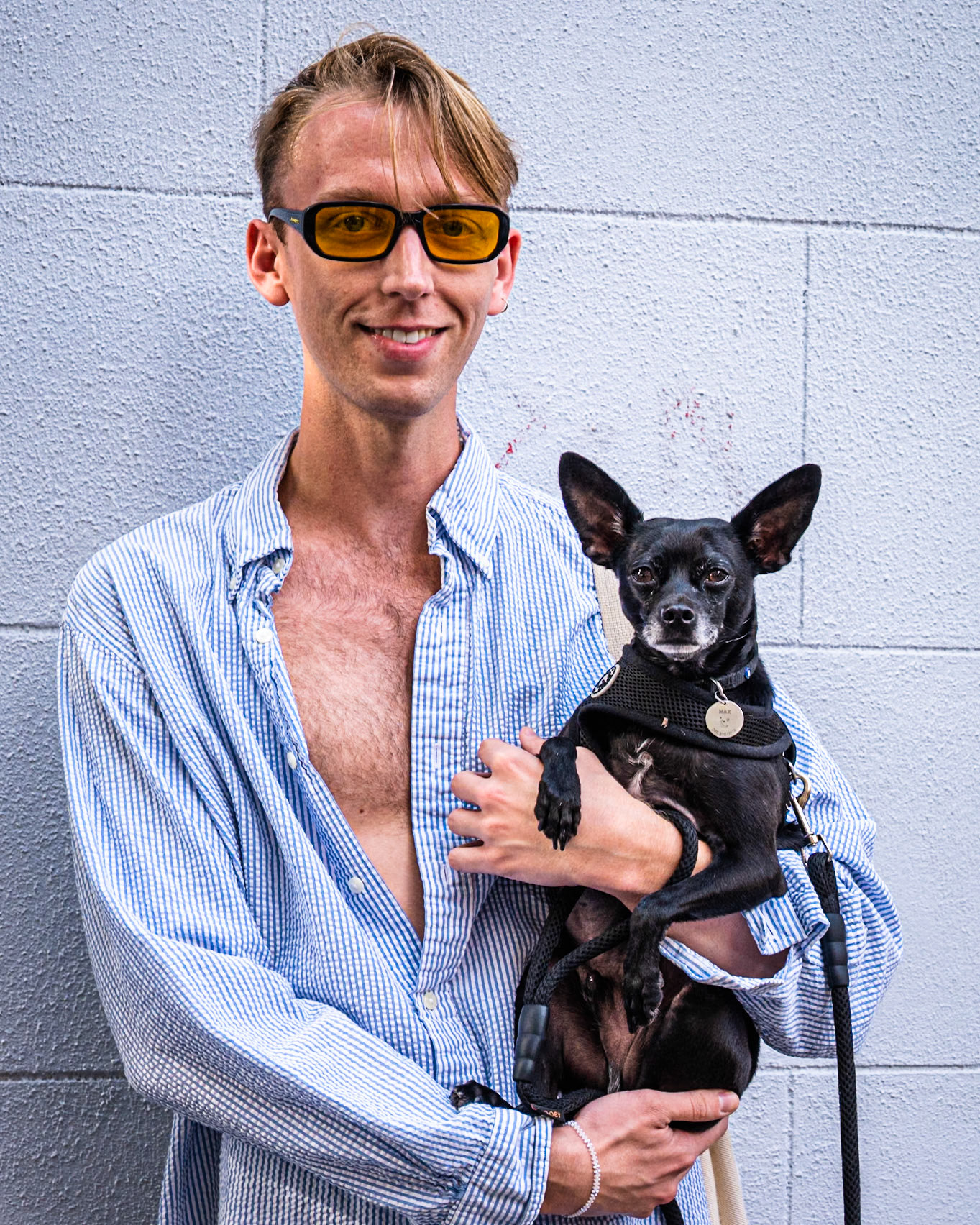 a man and his dog