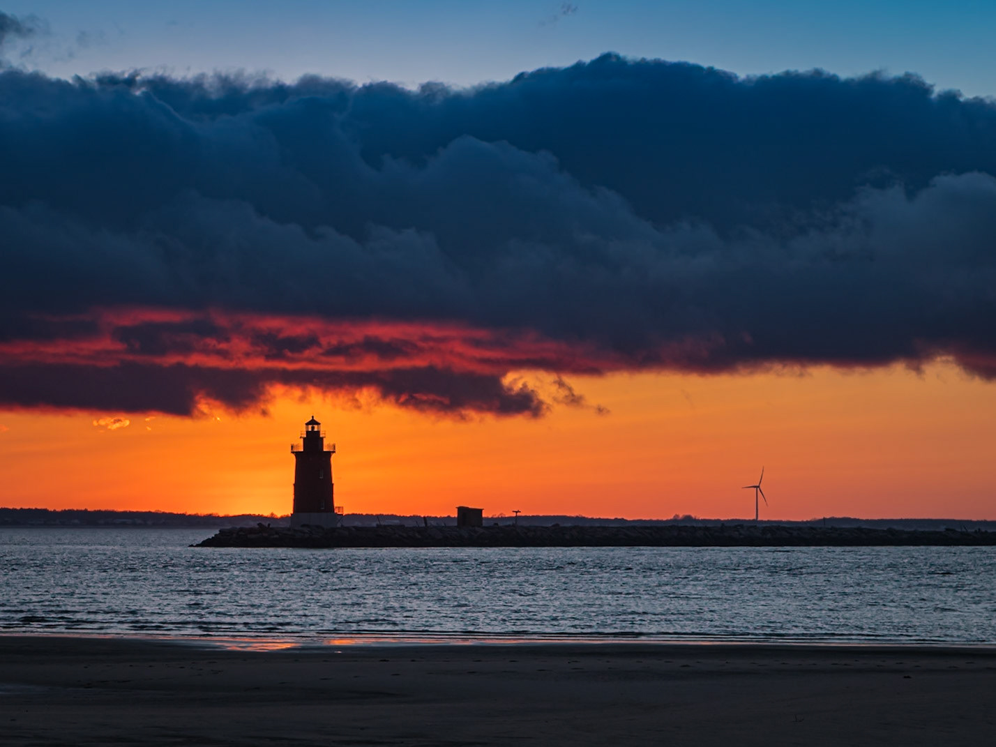 East End lighthouse at sunset