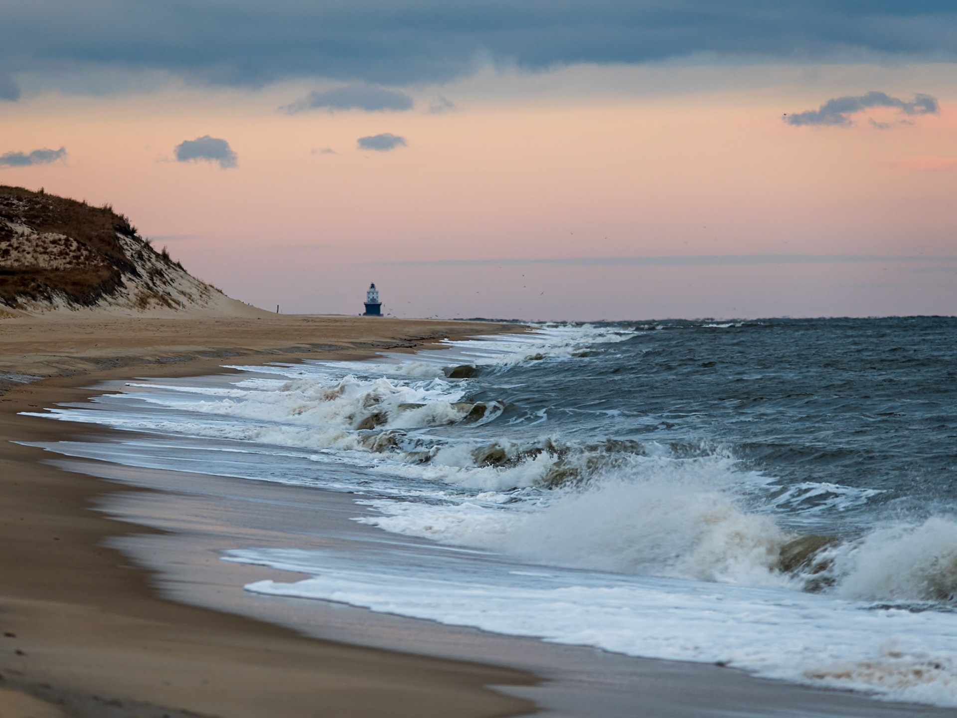 Harbor of Refuge and rough seas