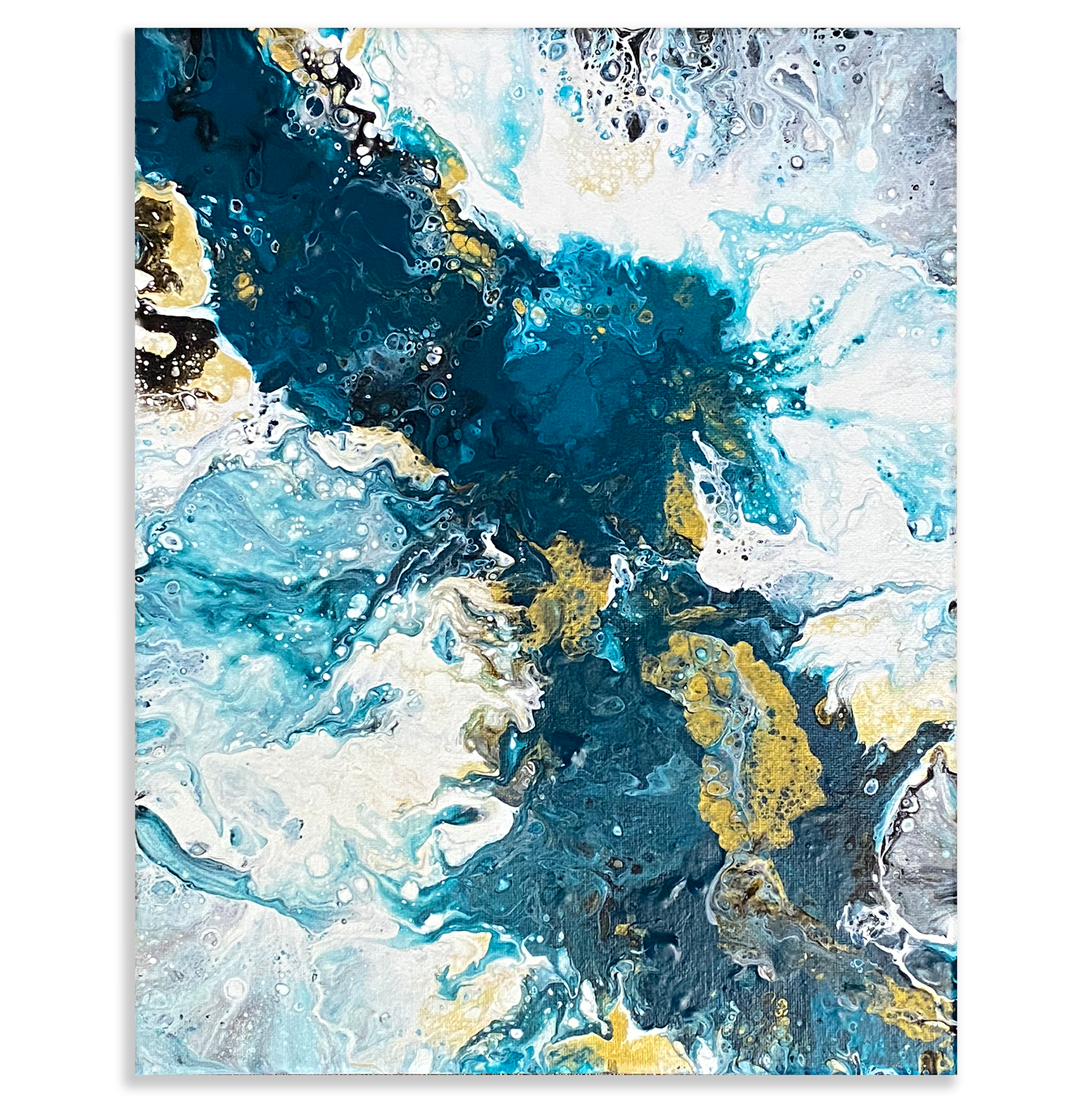 "Swetha". Acrylic pour on canvas. 2022.
