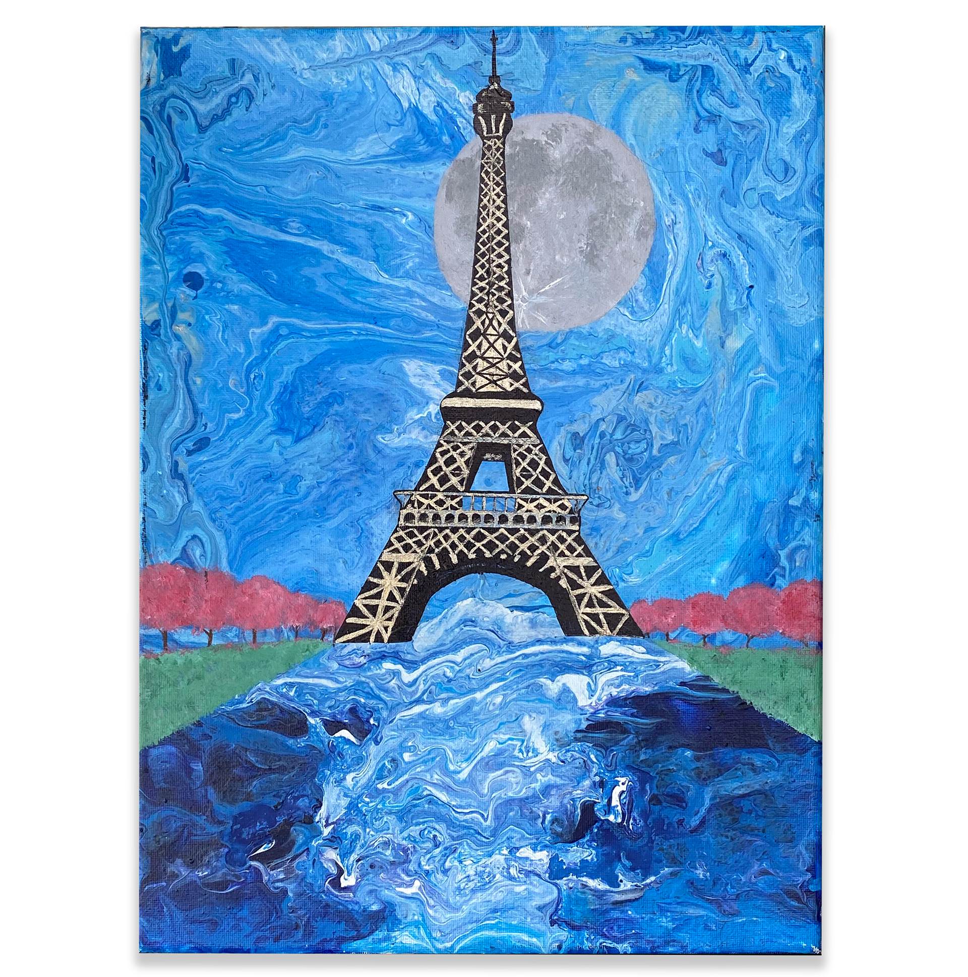 Parisian Dreamscape. Mixed Media on canvas. 2017.