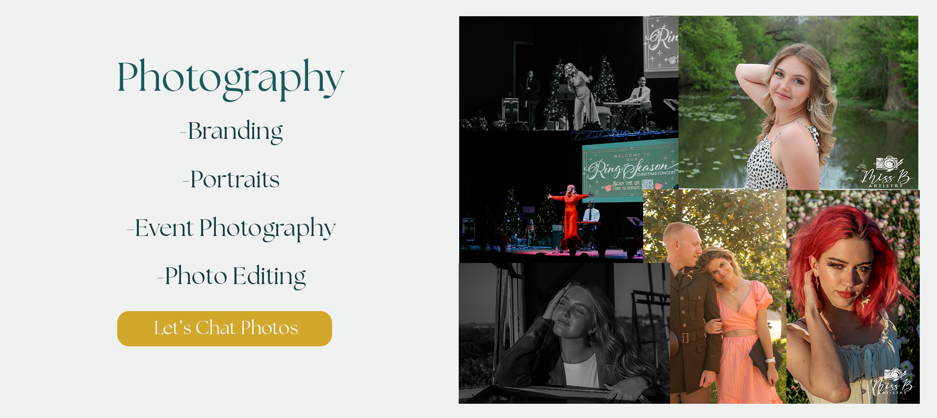 branding and portrait photography offered by Miss B Artistry