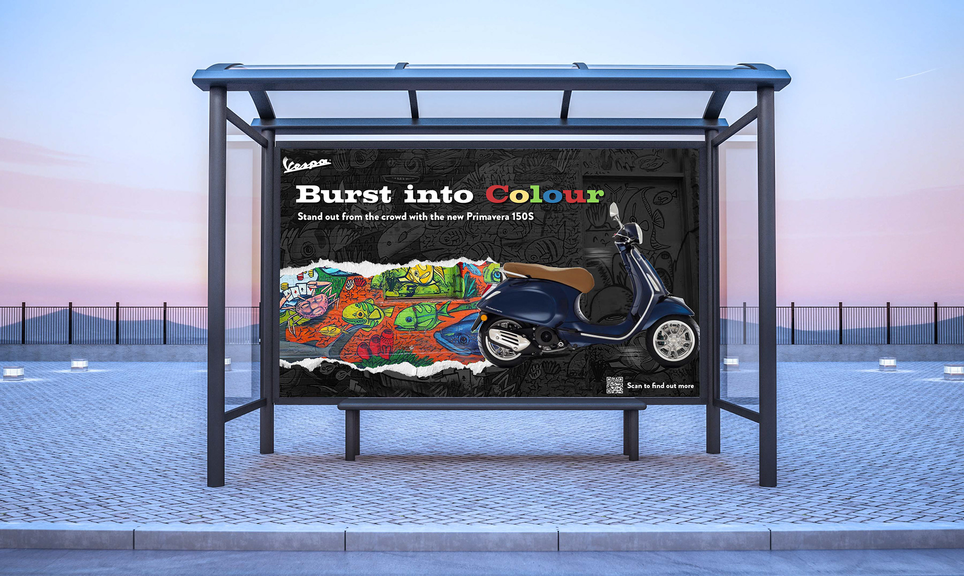 I placed this ad in a bus shelter, to appeal to people who might be thinking about moving away from public transportation .