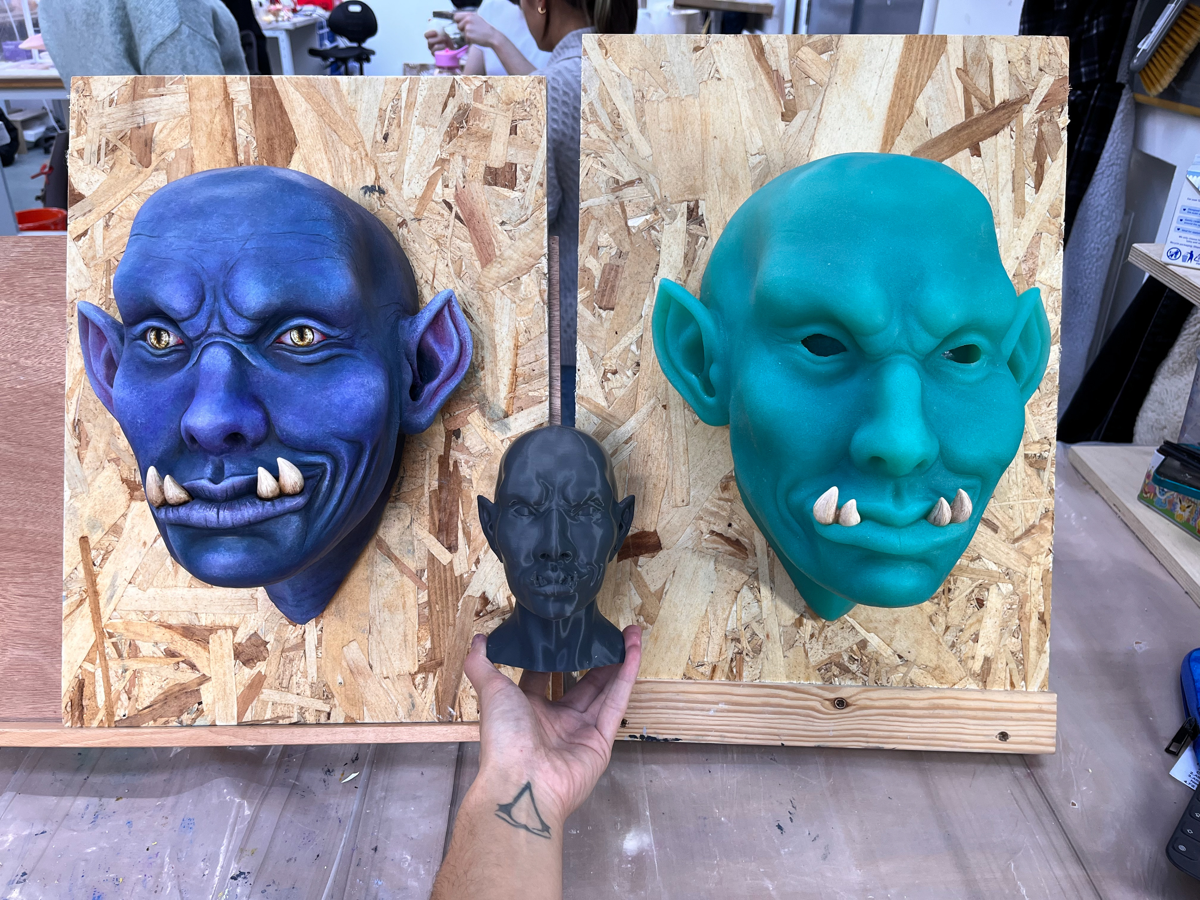 Latex, Silicone and 3D Printed Heads