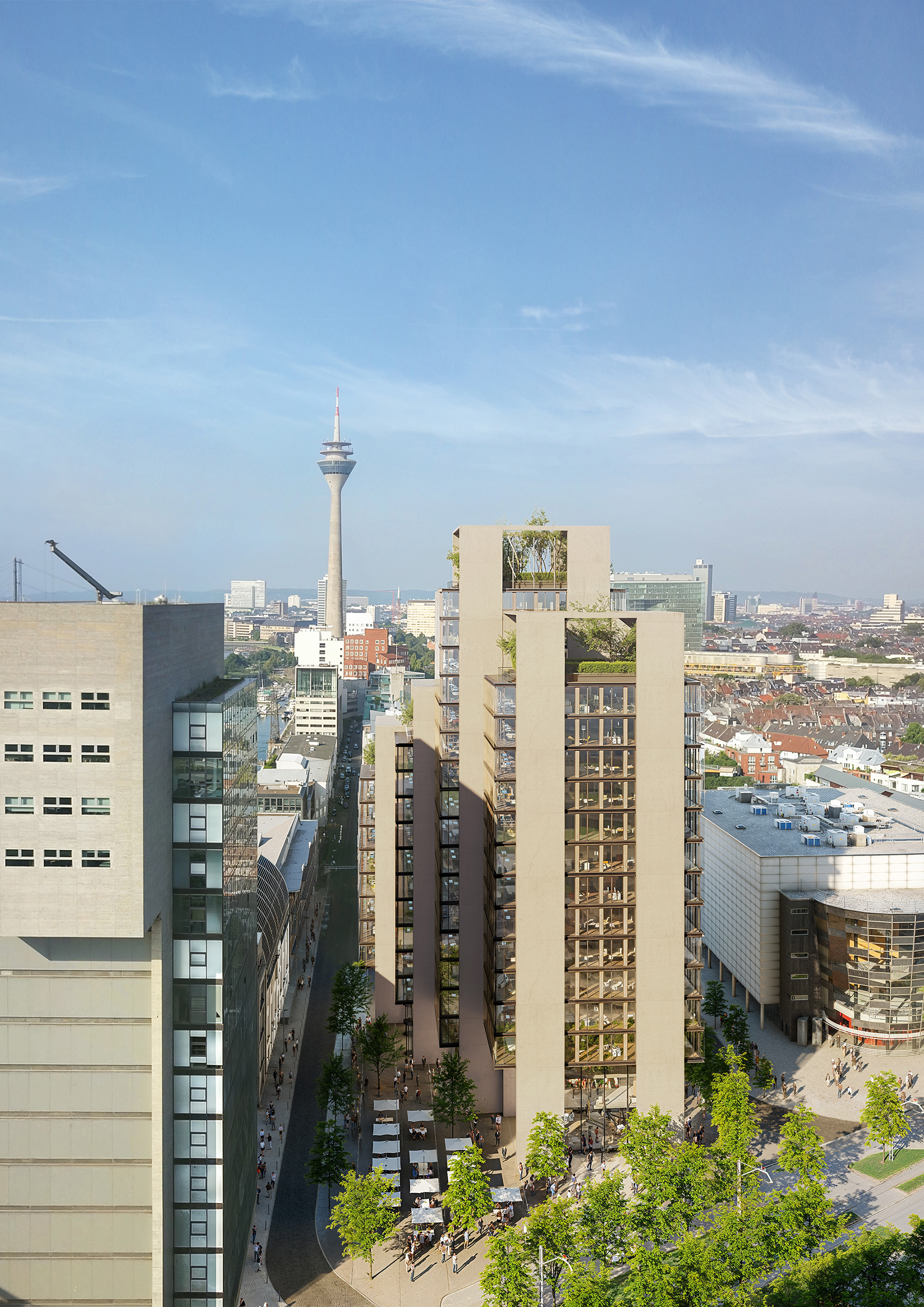 UNIQ TOWERS DÜSSELDORF  /  © CHRISTOPH INGENHOVEN