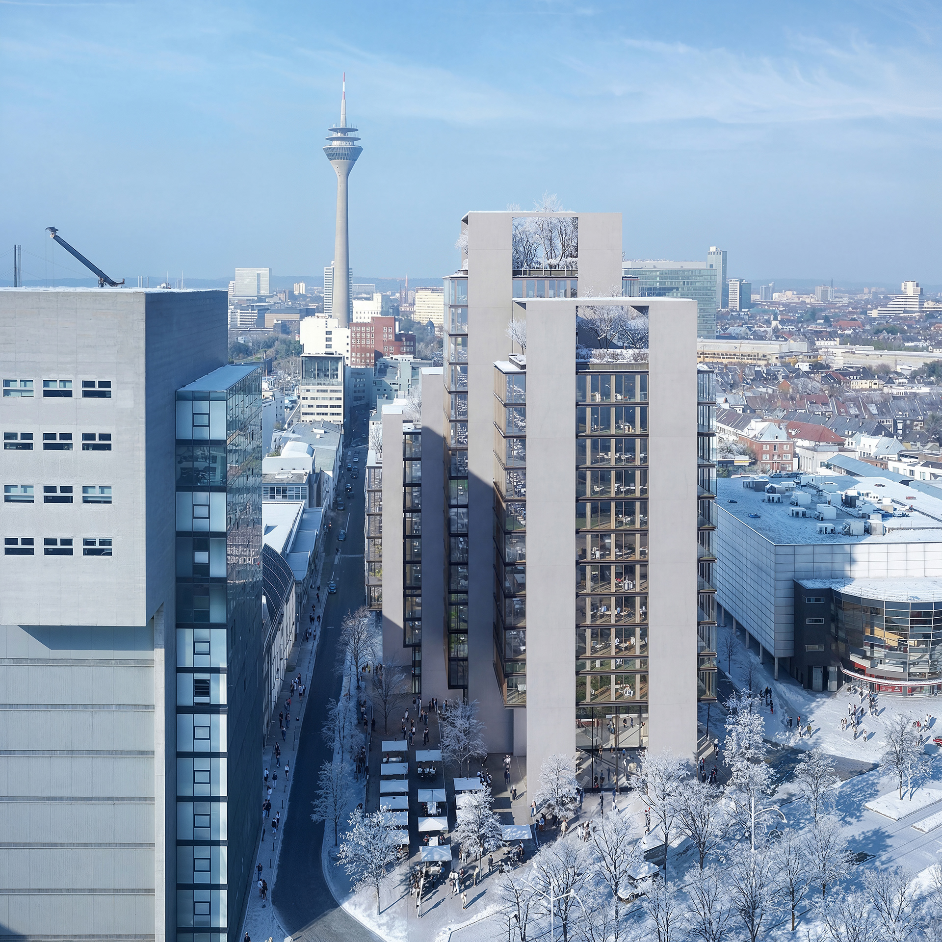 UNIQ TOWERS DÜSSELDORF  /  © CHRISTOPH INGENHOVEN